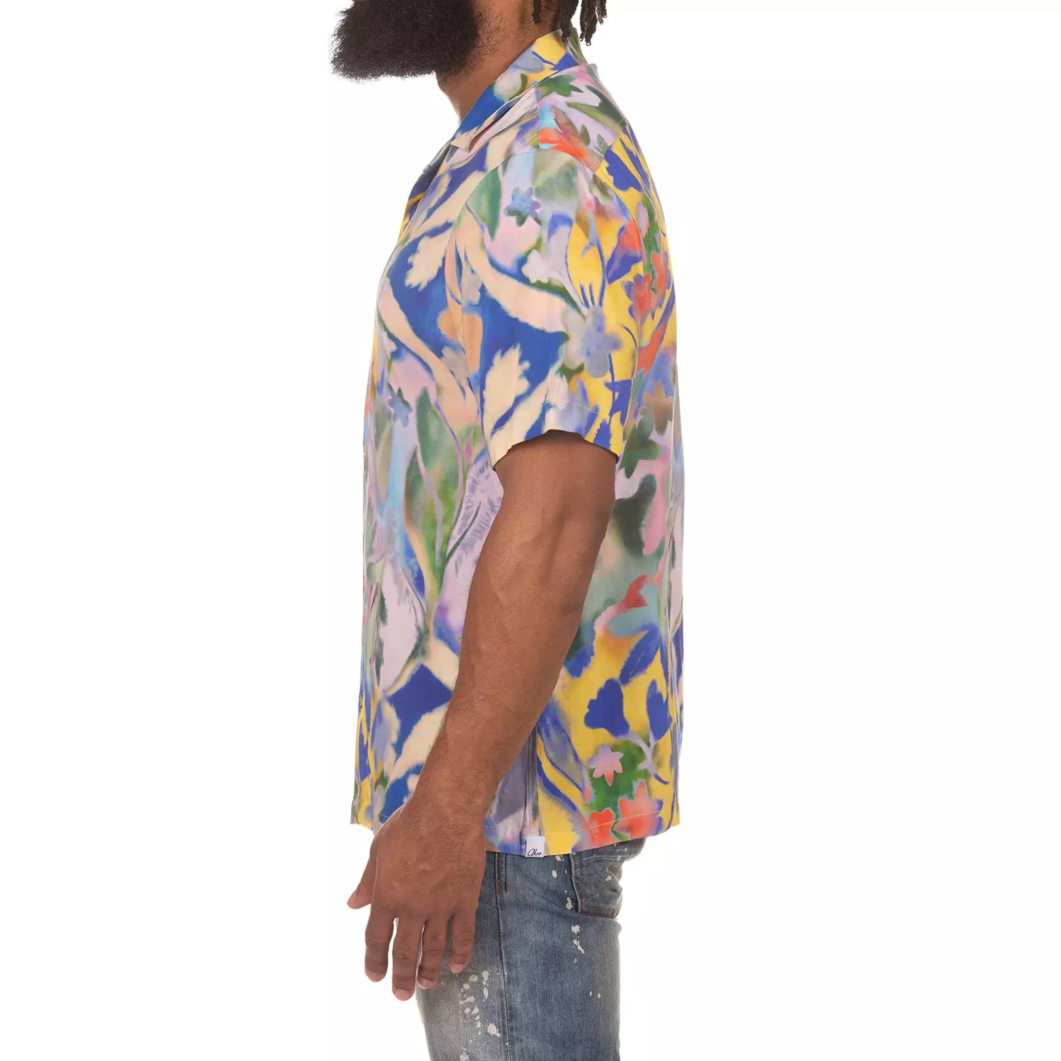 AKOO Men's Glory Short Sleeve Woven Button Down Shirt - Multi-Color - MULTI-COLOR