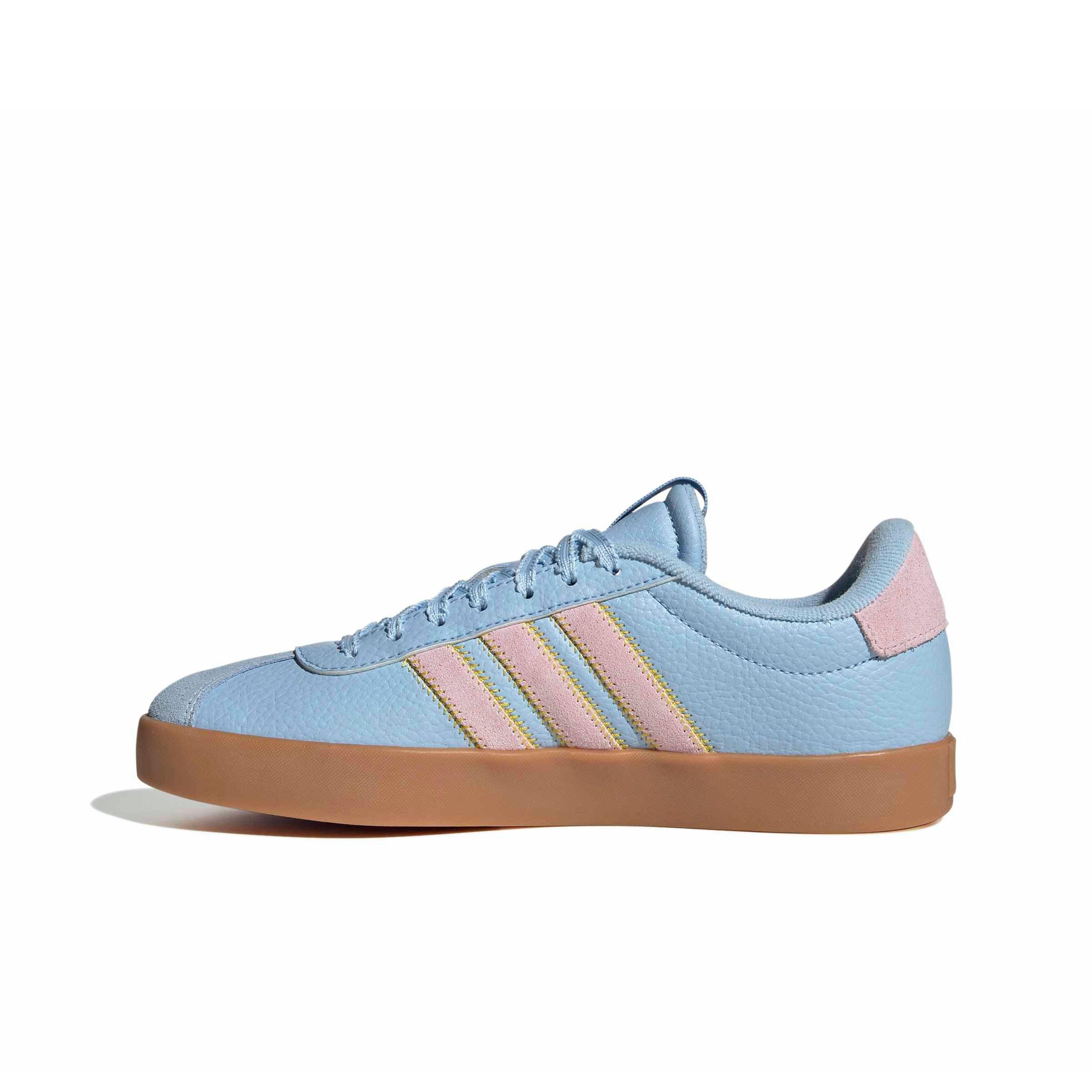 adidas VL Court 3.0 "Clear Sky/Clear Pink/Gold Metallic" Women's Shoe - SKY/PINK/GOLD