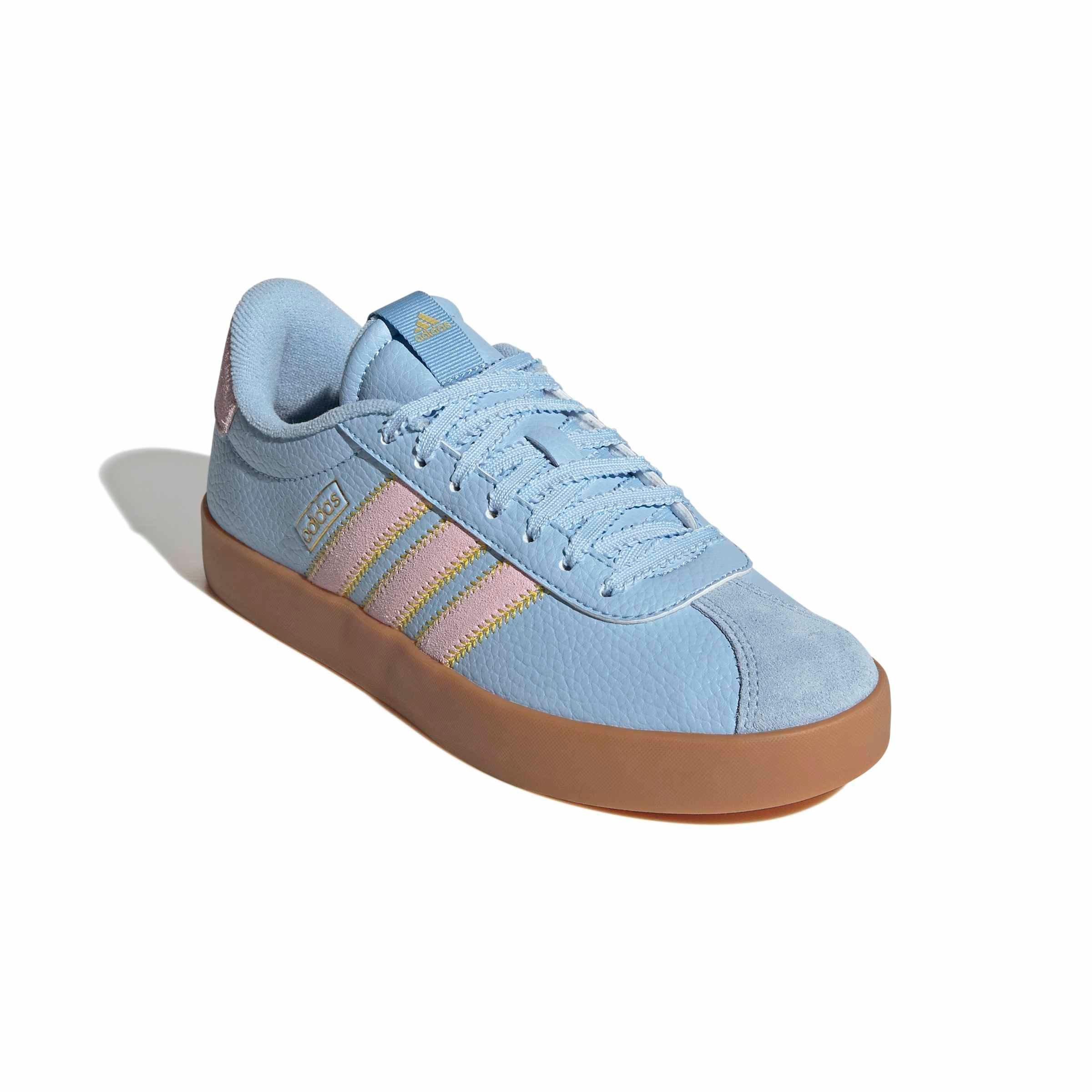 adidas VL Court 3.0 "Clear Sky/Clear Pink/Gold Metallic" Women's Shoe - SKY/PINK/GOLD