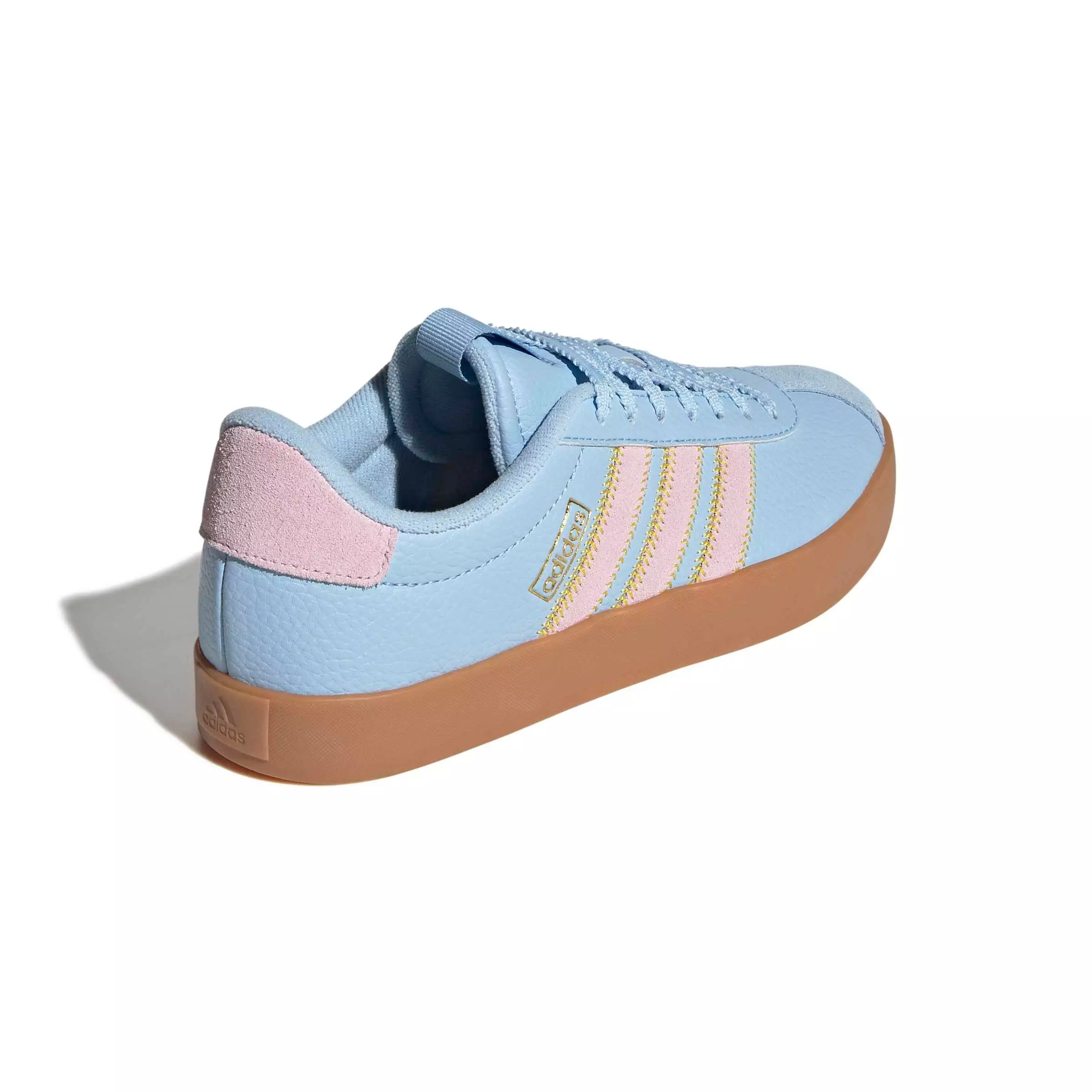 adidas VL Court 3.0 "Clear Sky/Clear Pink/Gold Metallic" Women's Shoe - SKY/PINK/GOLD