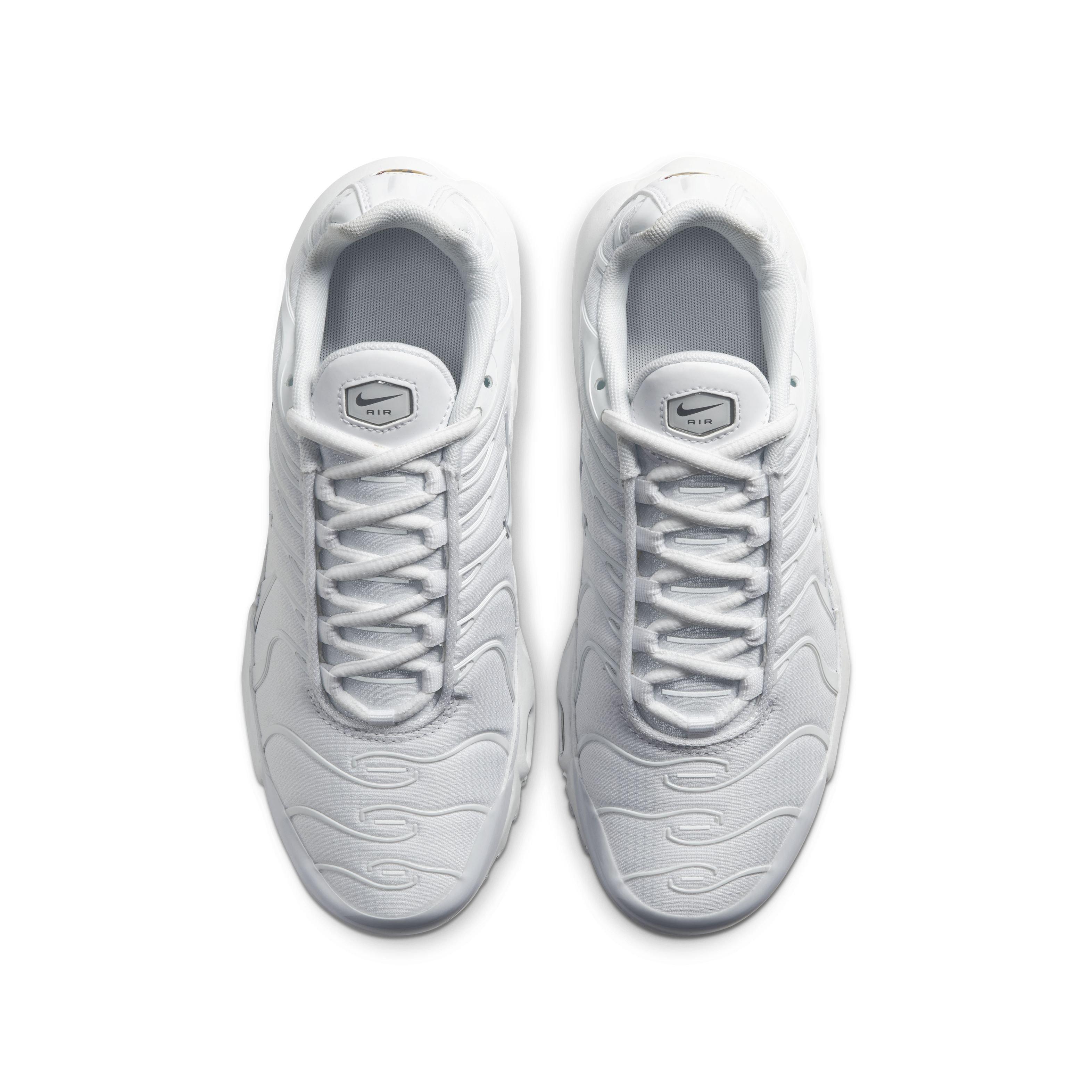 All white nike air best sale max plus grade school