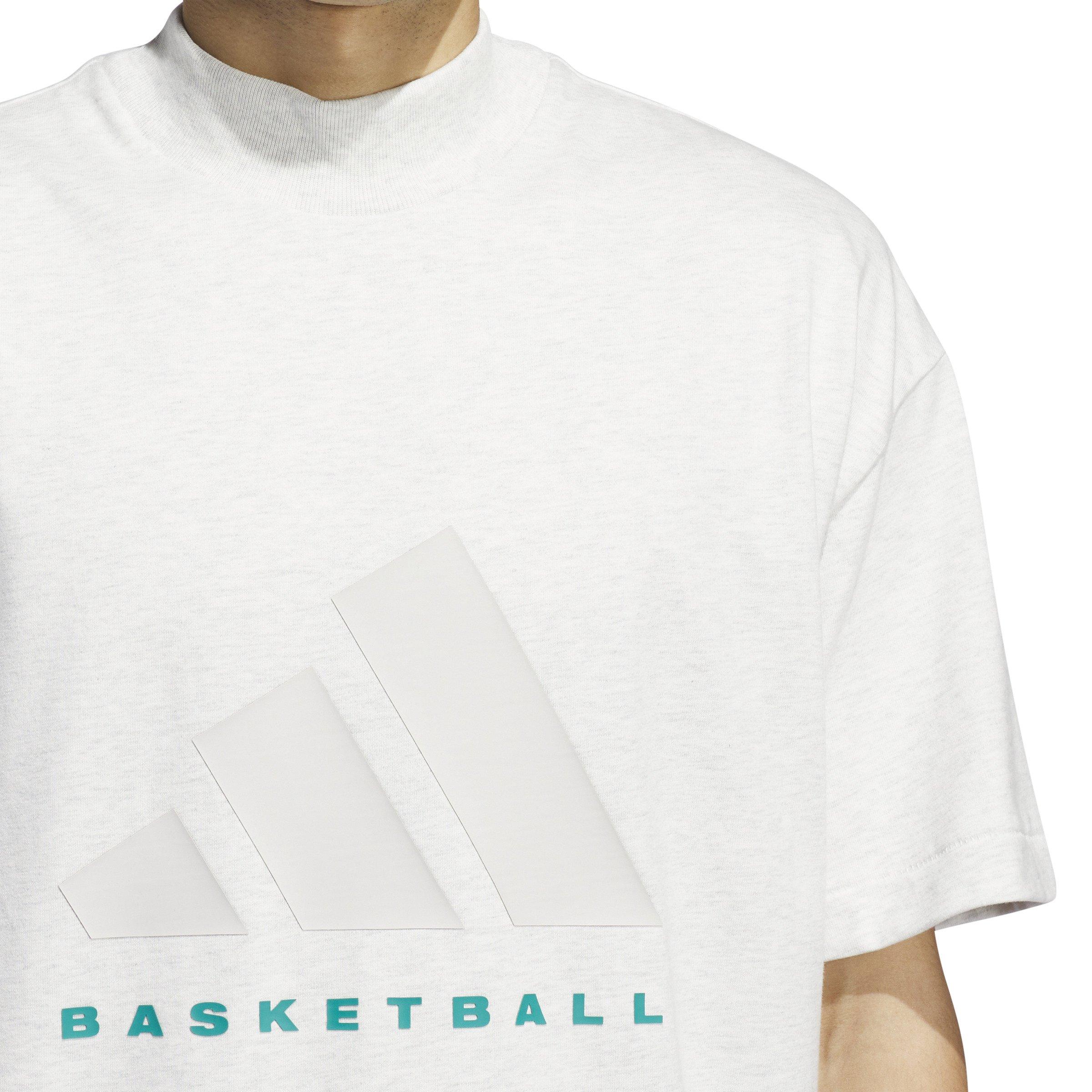 adidas Basketball Unisex Grey T-Shirt