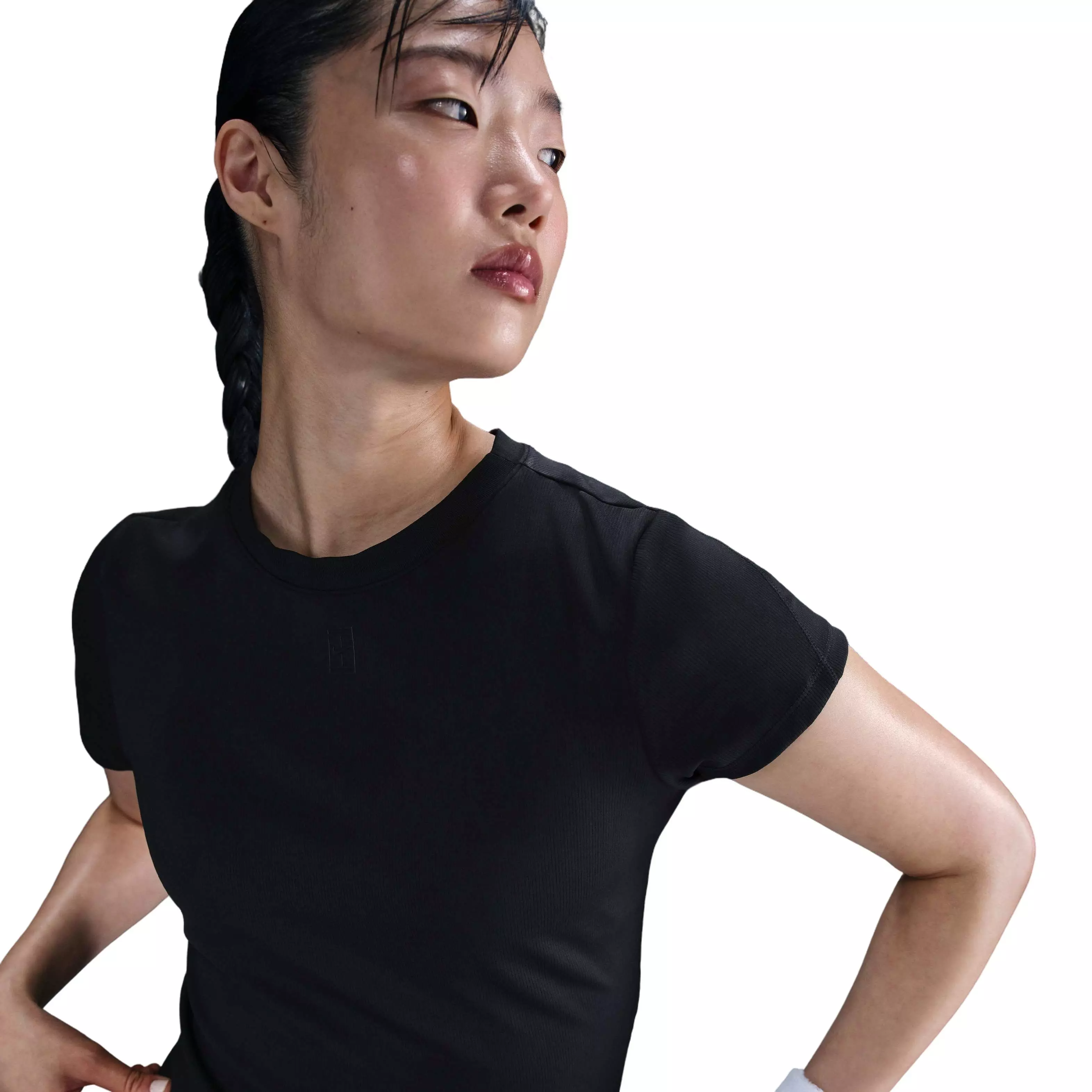 NikeCourt Women's Advantage Dri-FIT Short-Sleeve Tennis Top-Black - BLACK