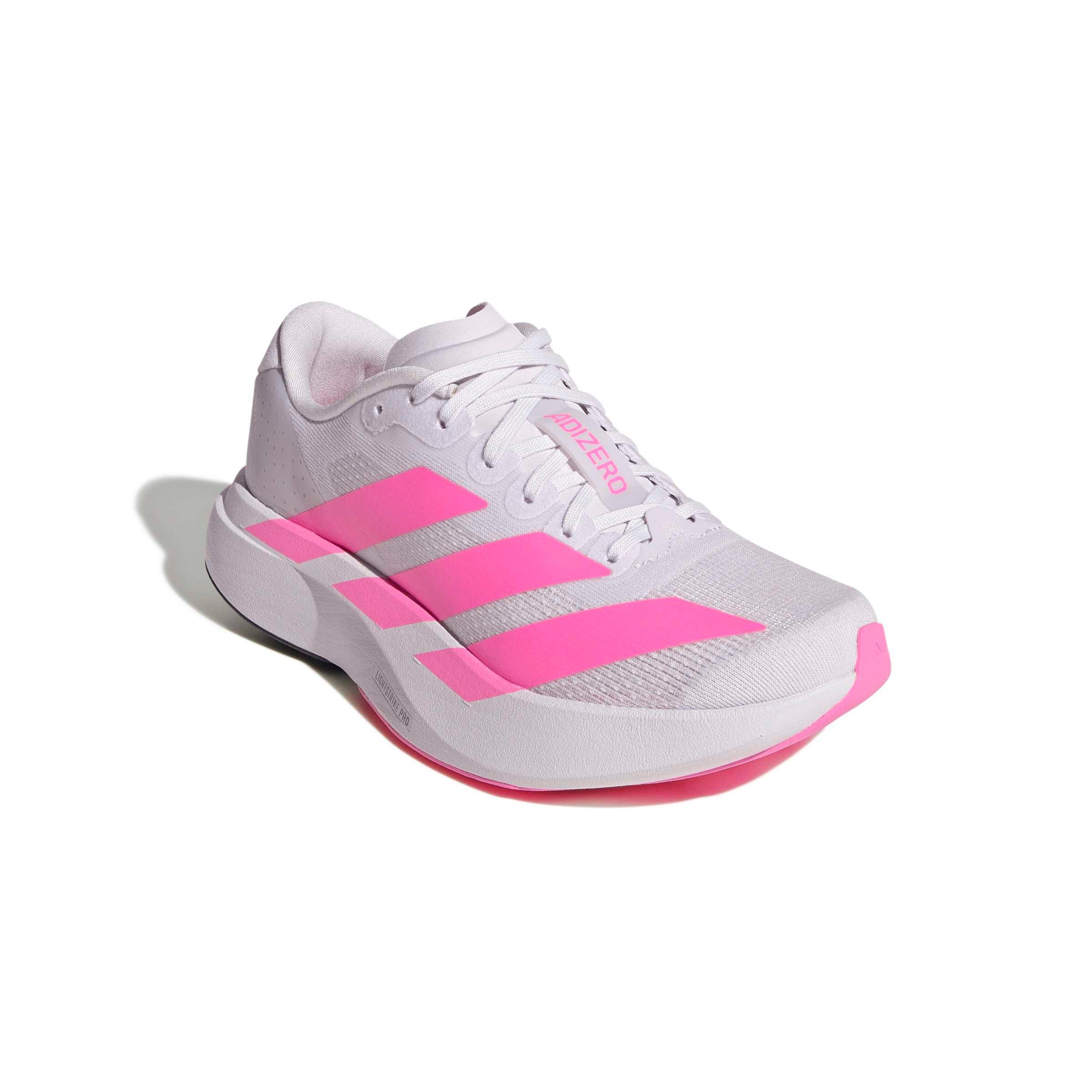 adidas Adizero EVO SL Grade School Kids' "Dash Grey/Lucid Pink/Core Black" Running Shoe