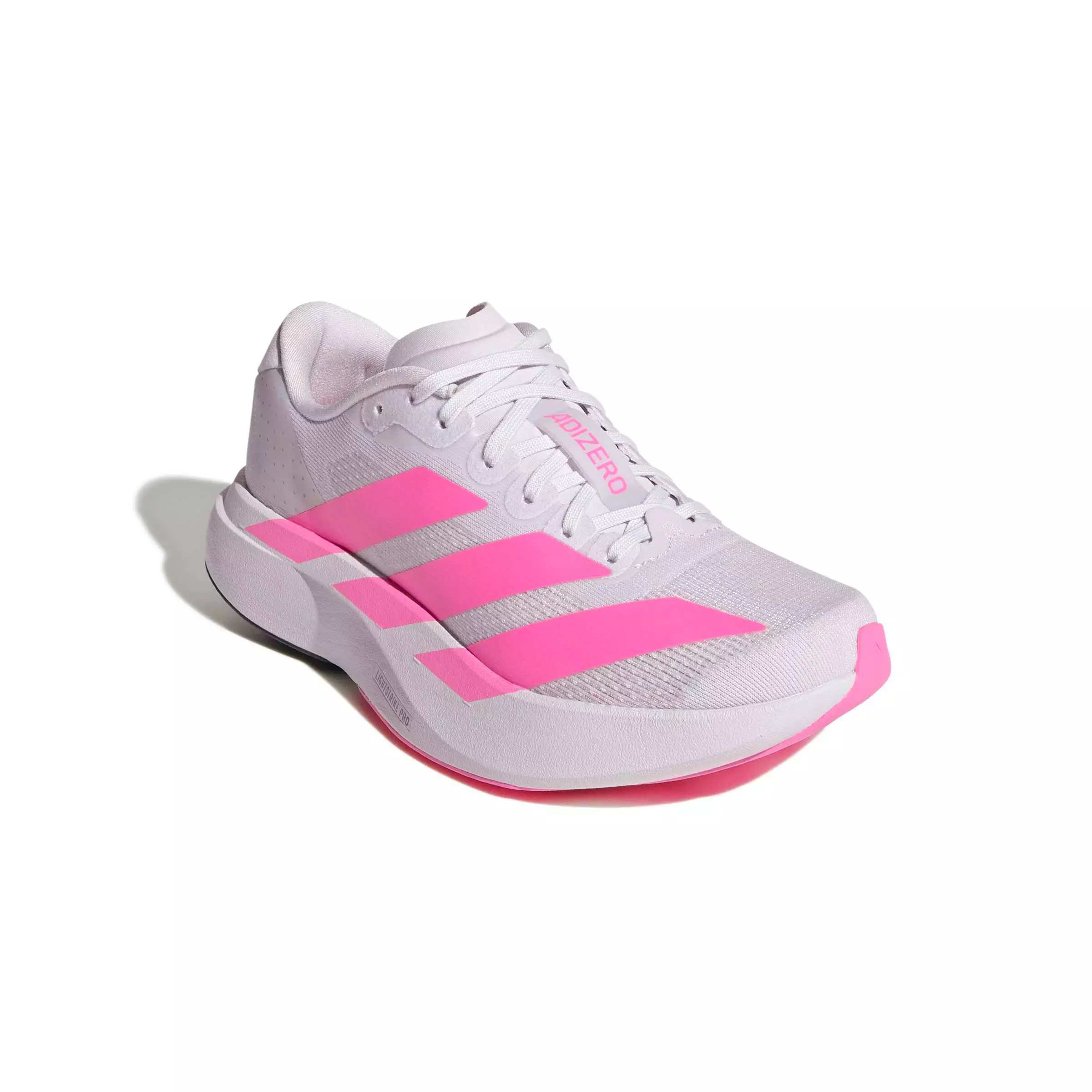 adidas Adizero EVO SL "Dash Grey/Lucid Pink/Core Black" Grade School Kids' Running Shoe - GREY/PINK/BLACK