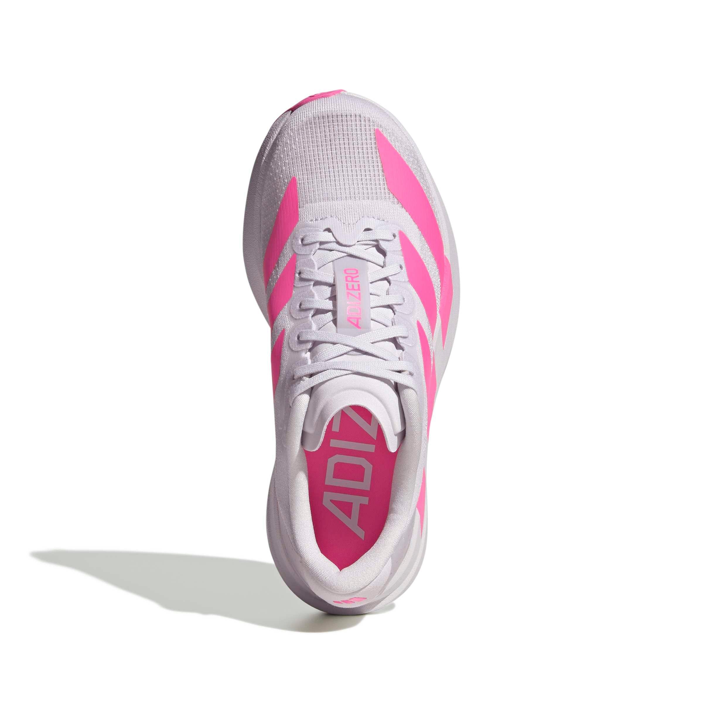 adidas Adizero EVO SL Grade School Boys' "Dash Grey/Lucid Pink/Core Black" Running Shoe