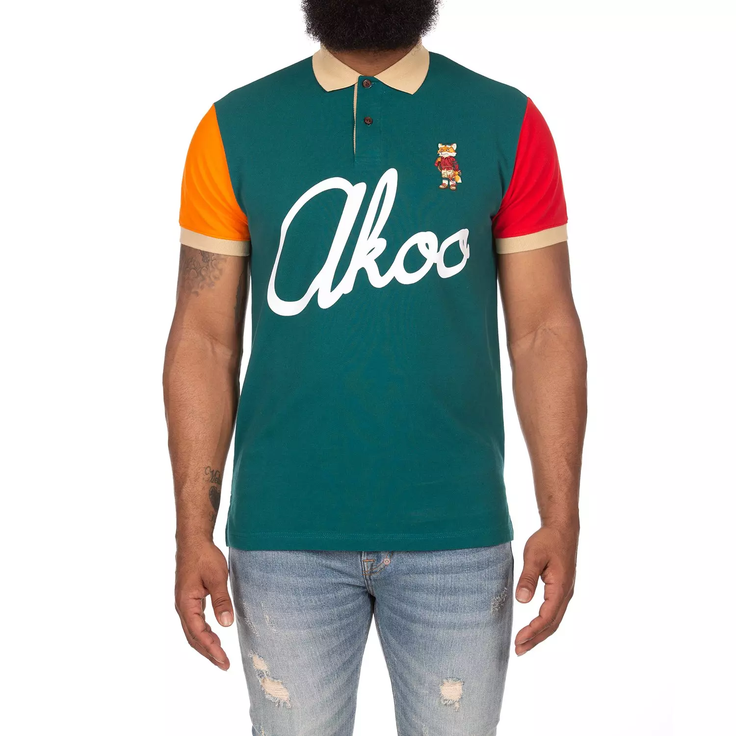 AKOO Men's Altitude Short Sleeve Polo Shirt - Teal - TEAL