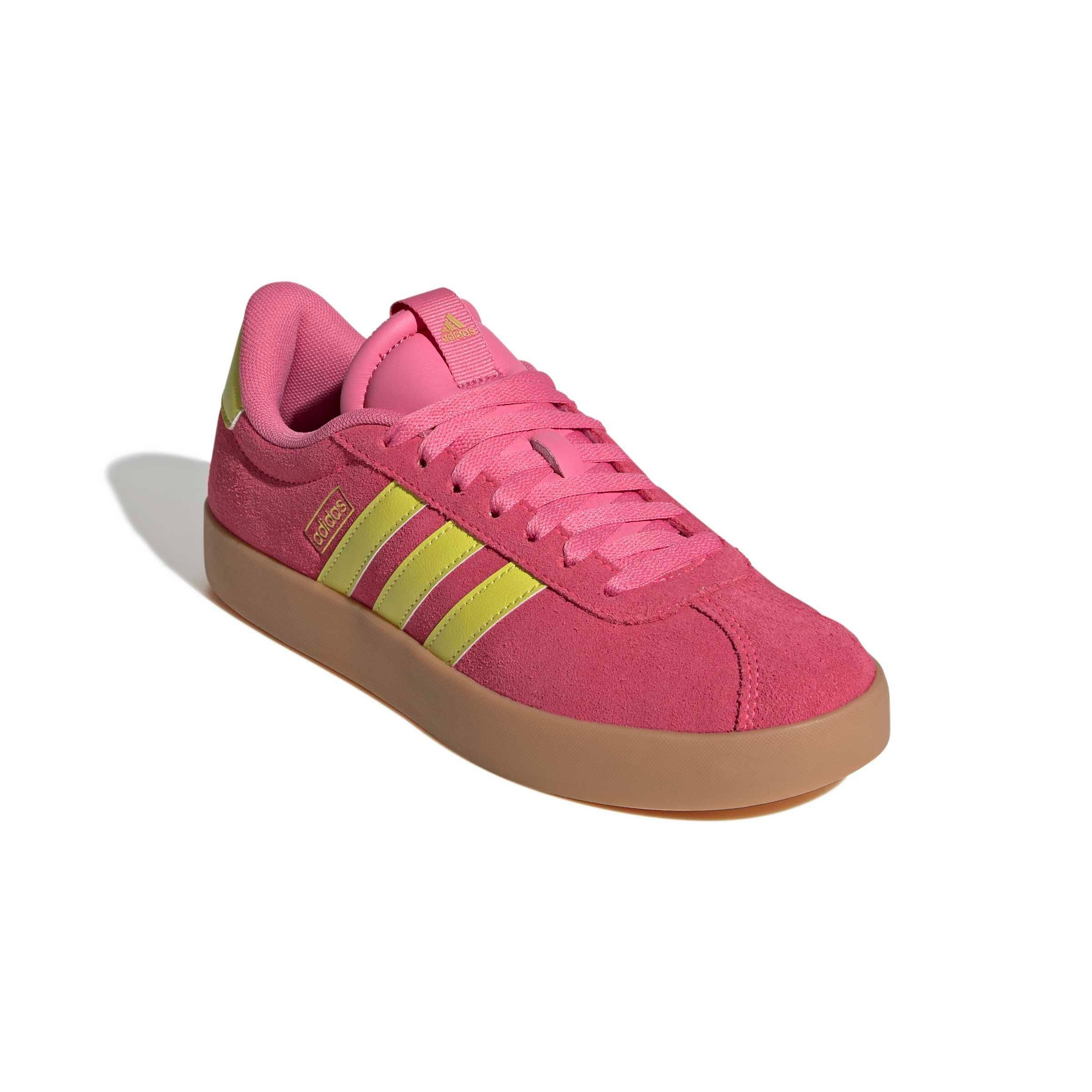 adidas VL Court 3.0 "Lucid Pink/Pure Lemon/Gold Metallic" Women's Shoe - PINK/LEMON/GOLD