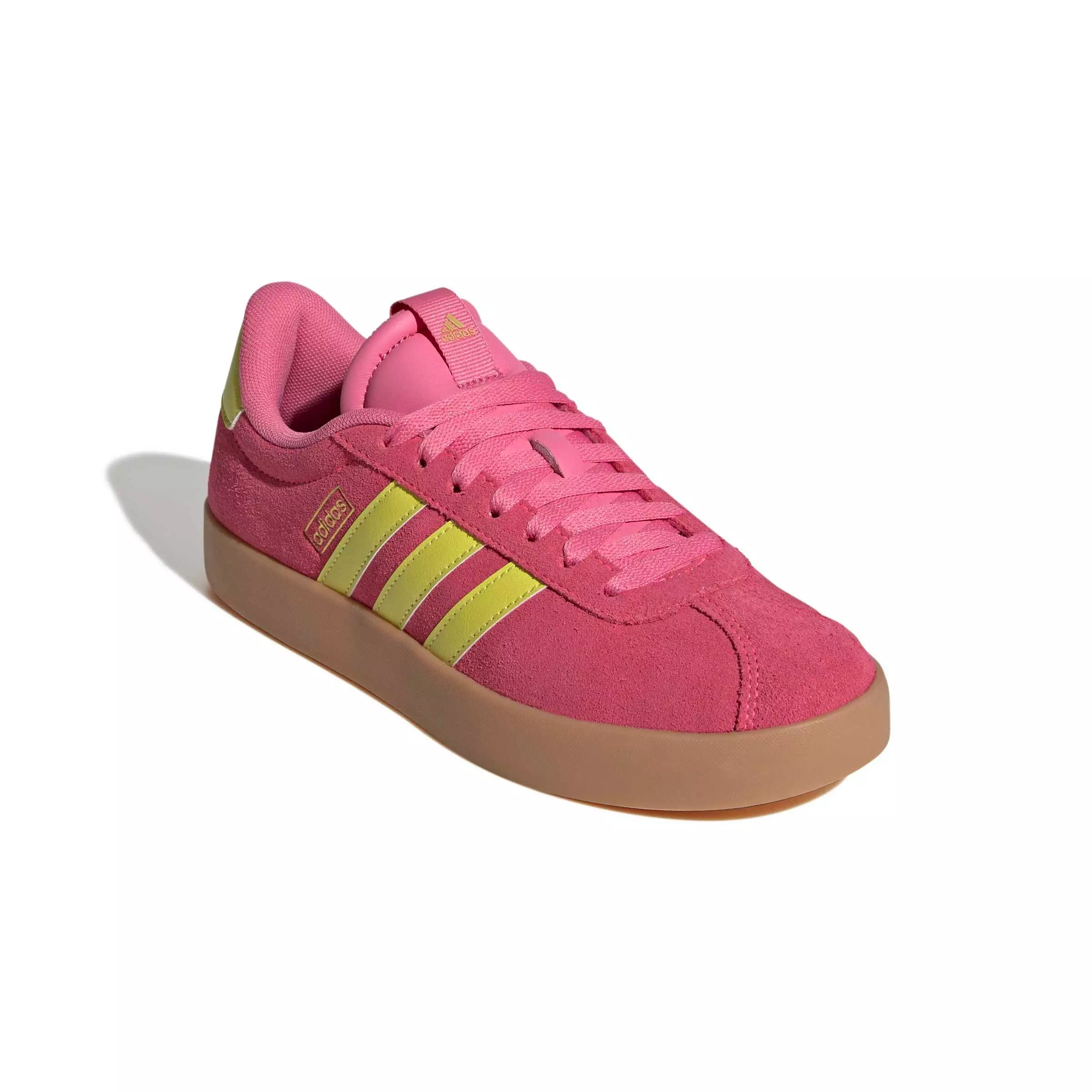 adidas VL Court 3.0 "Lucid Pink/Pure Lemon/Gold Metallic" Women's Shoe - PINK/LEMON/GOLD