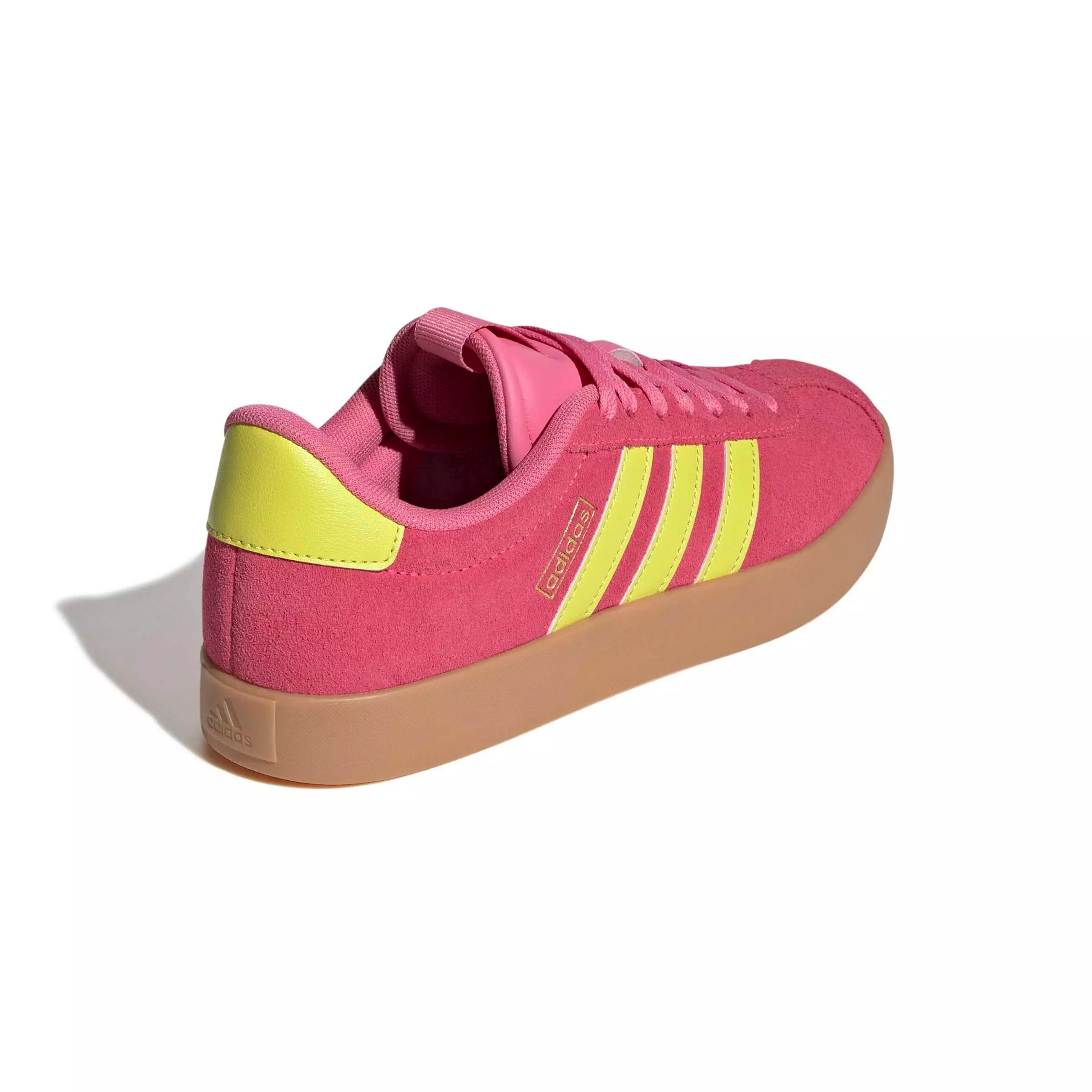 adidas VL Court 3.0 "Lucid Pink/Pure Lemon/Gold Metallic" Women's Shoe - PINK/LEMON/GOLD