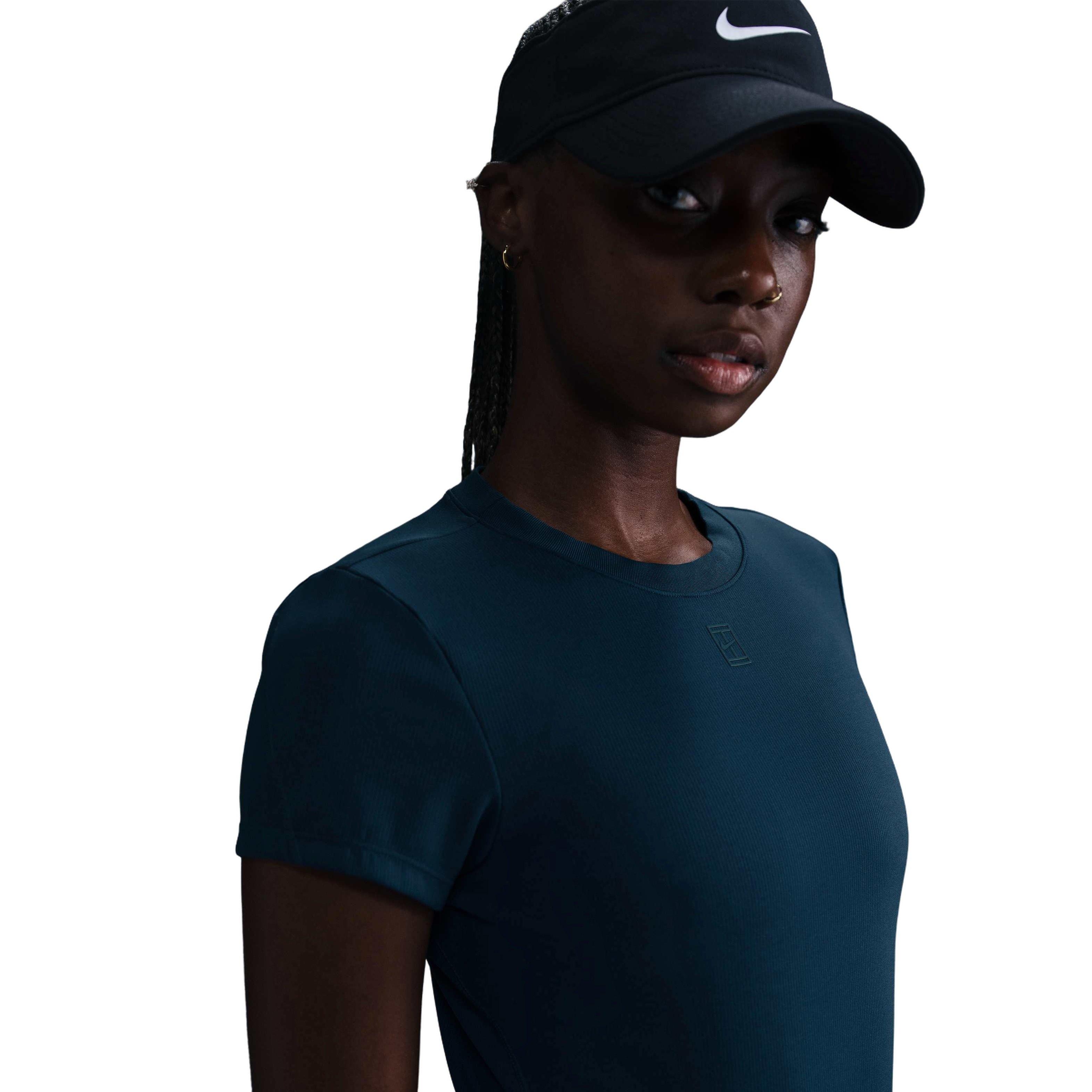 NikeCourt Women's Advantage Dri-FIT Short-Sleeve Tennis Top-Blue - BLUE Thumbnail View 1