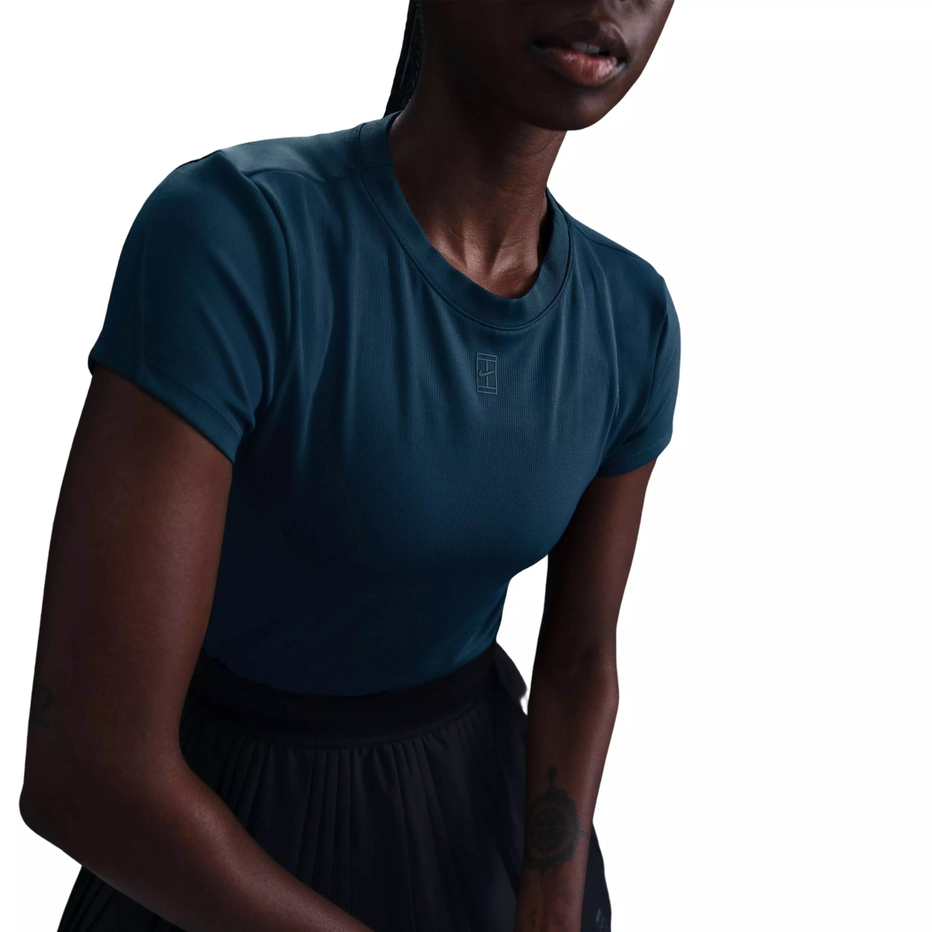 NikeCourt Women's Advantage Dri-FIT Short-Sleeve Tennis Top-Blue - BLUE