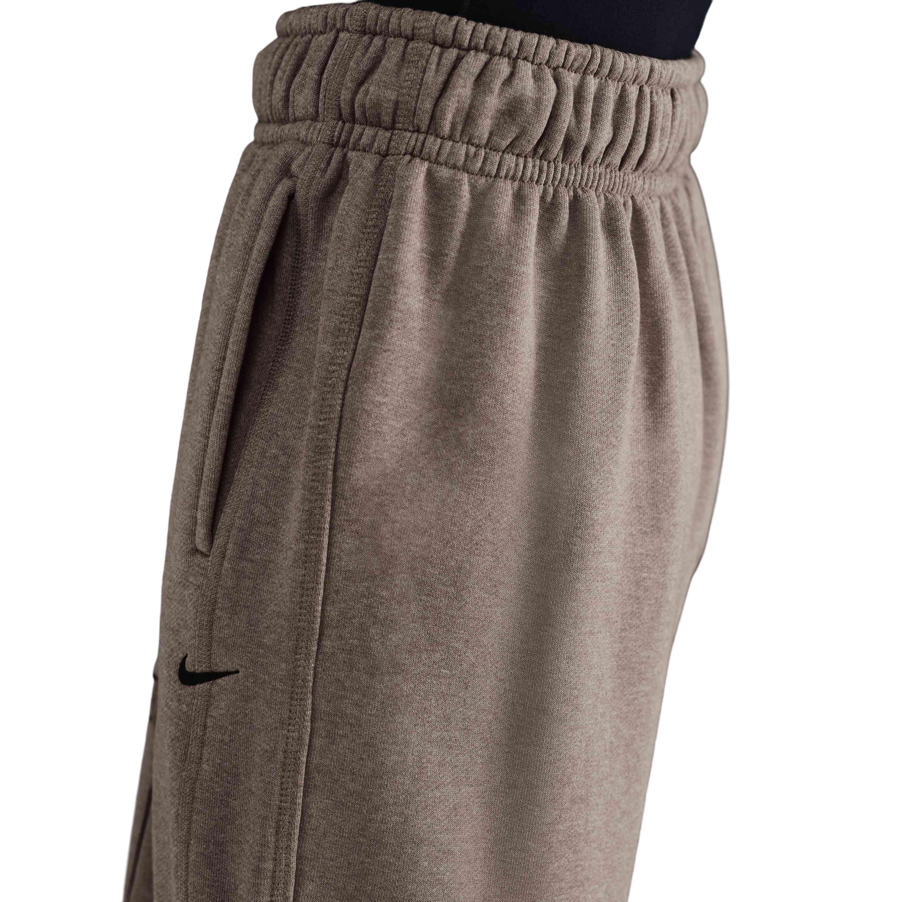 Nike Women's Sportswear Mid-Rise Oversized Open-Hem French Terry Brown Sweatpants-Brown - BROWN Thumbnail View 2