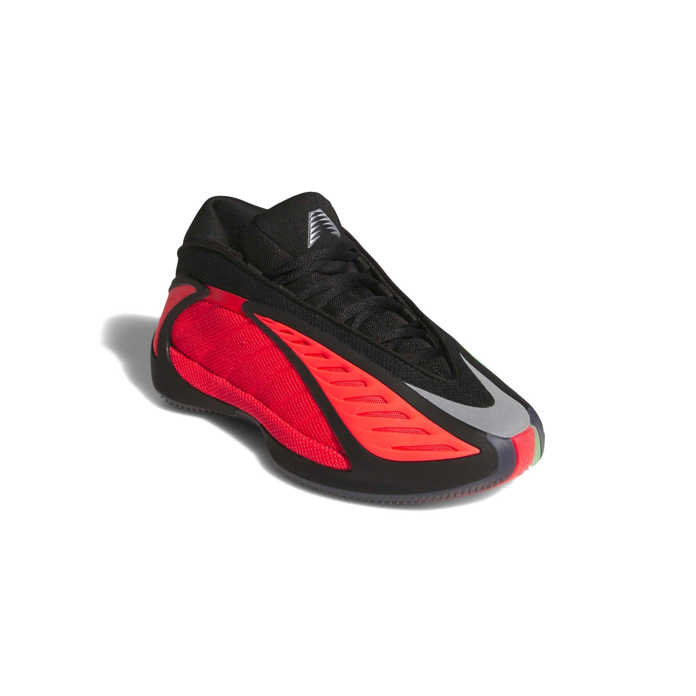 adidas Anthony Edwards 2 Grade School Boys' "Core Black/Lucid Red/Lucid Lemon" Basketball Shoe