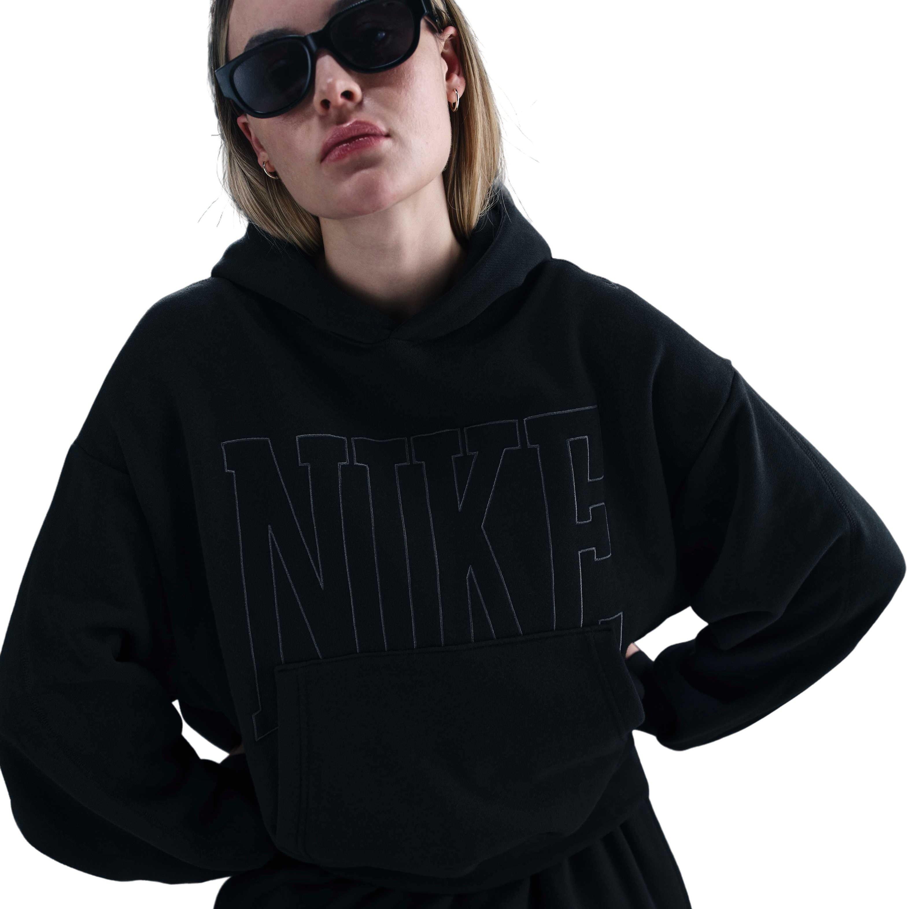 Nike Sportswear Over-Oversized French Terry Pullover Women's Black Hoodie