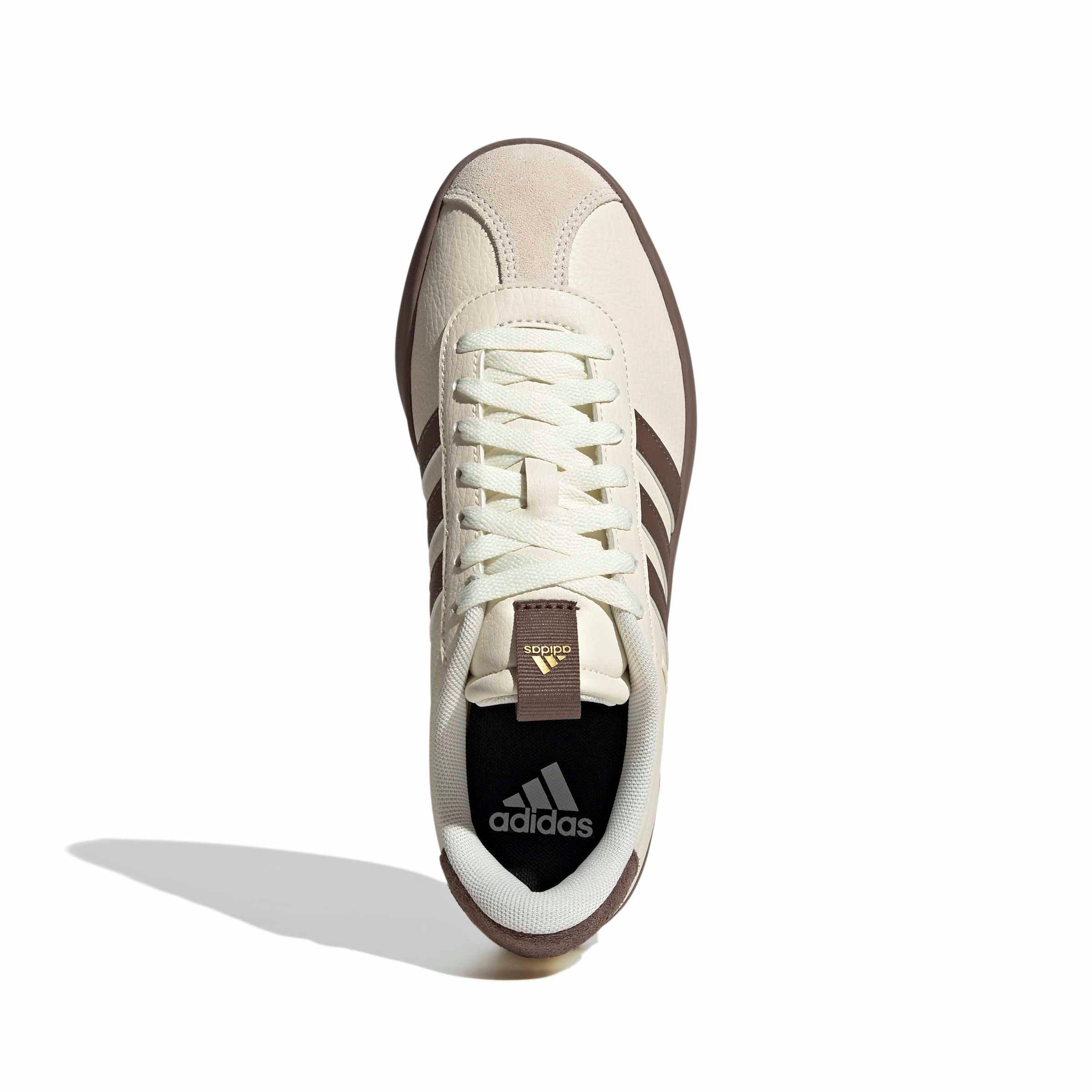 adidas VL Court 3.0 "Off White/Earth Strata/Gold Metallic" Women's Shoe - OFF WHITE/EARTH/GOLD