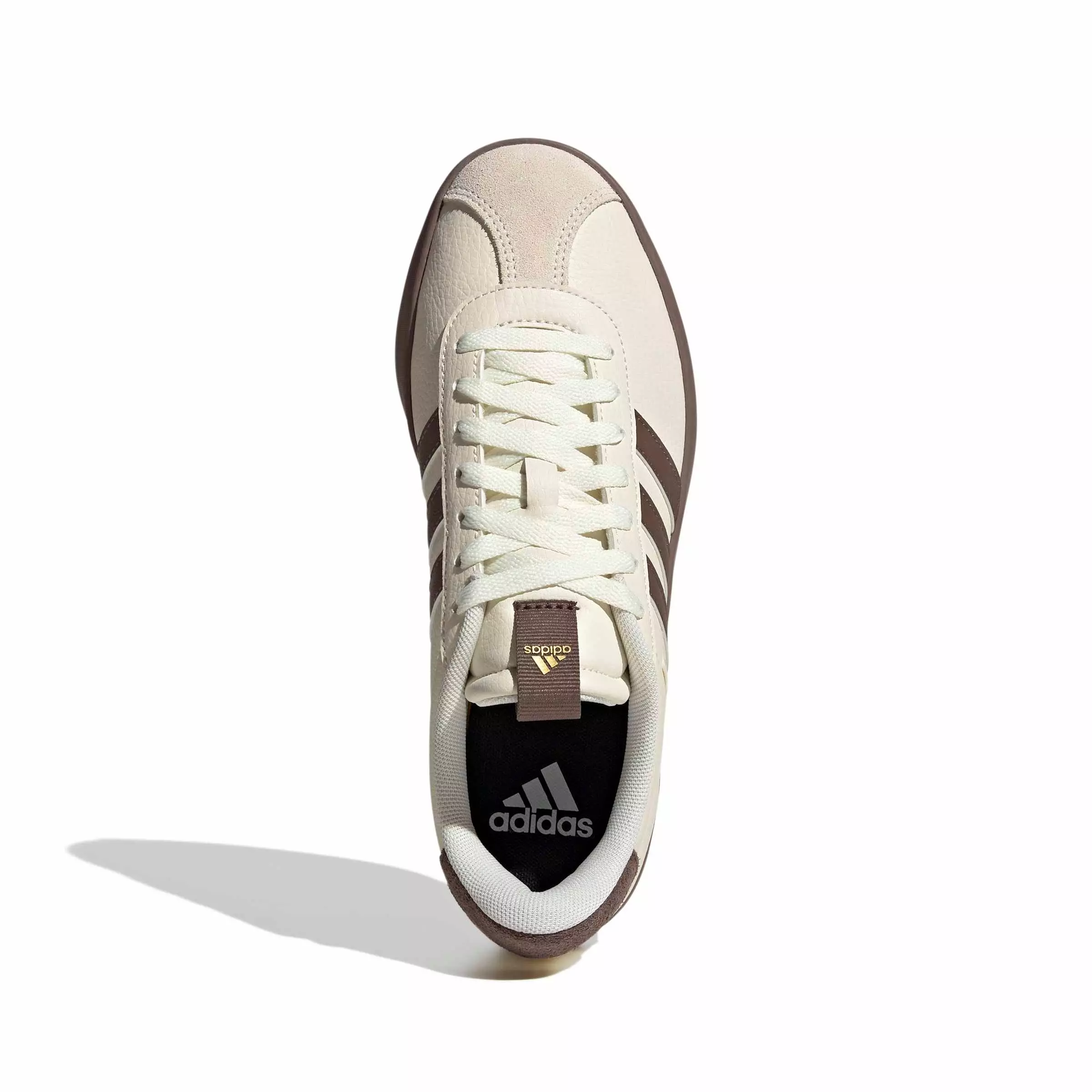adidas VL Court 3.0 "Off White/Earth Strata/Gold Metallic" Women's Shoe - OFF WHITE/EARTH/GOLD