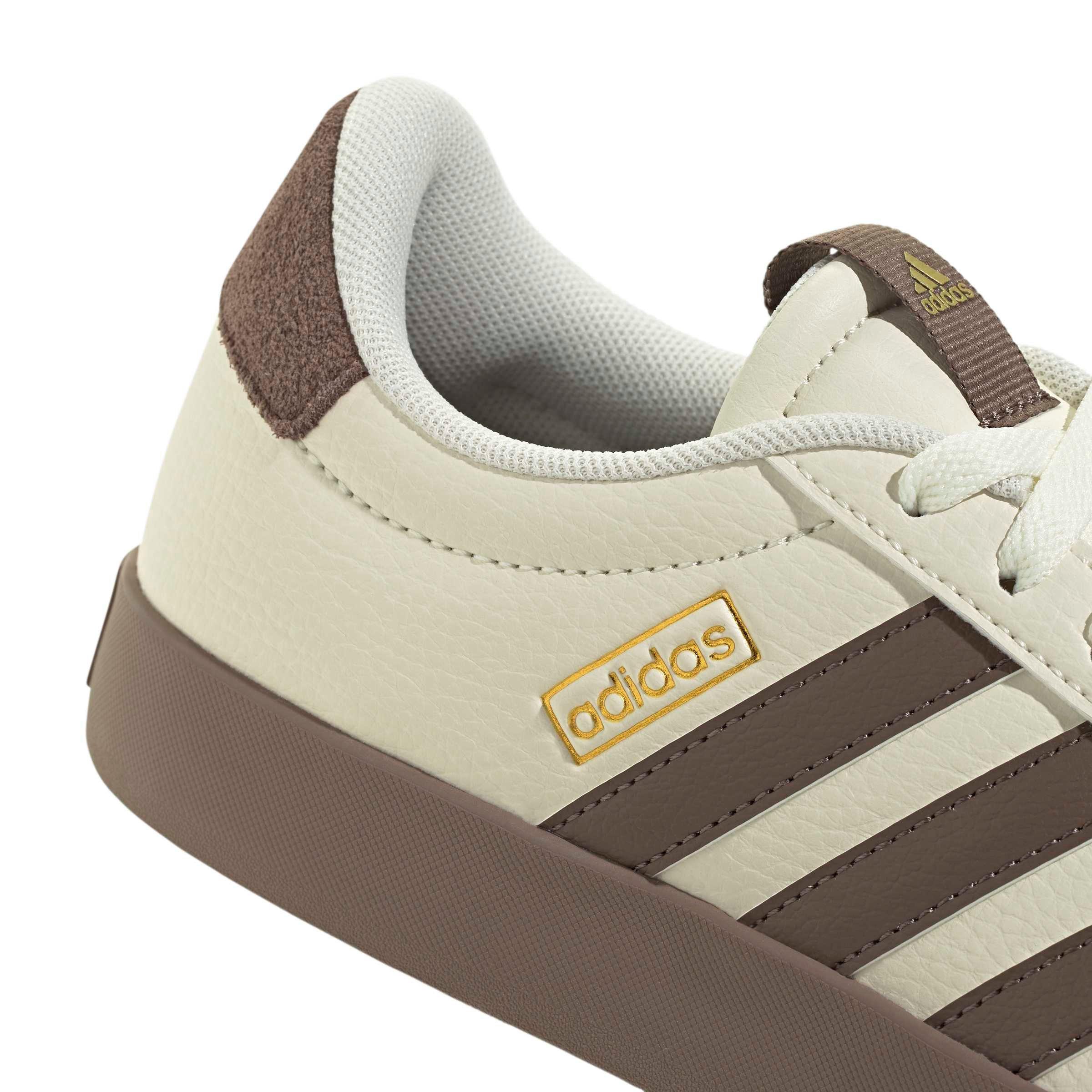 adidas VL Court 3.0 "Off White/Earth Strata/Gold Metallic" Women's Shoe - OFF WHITE/EARTH/GOLD