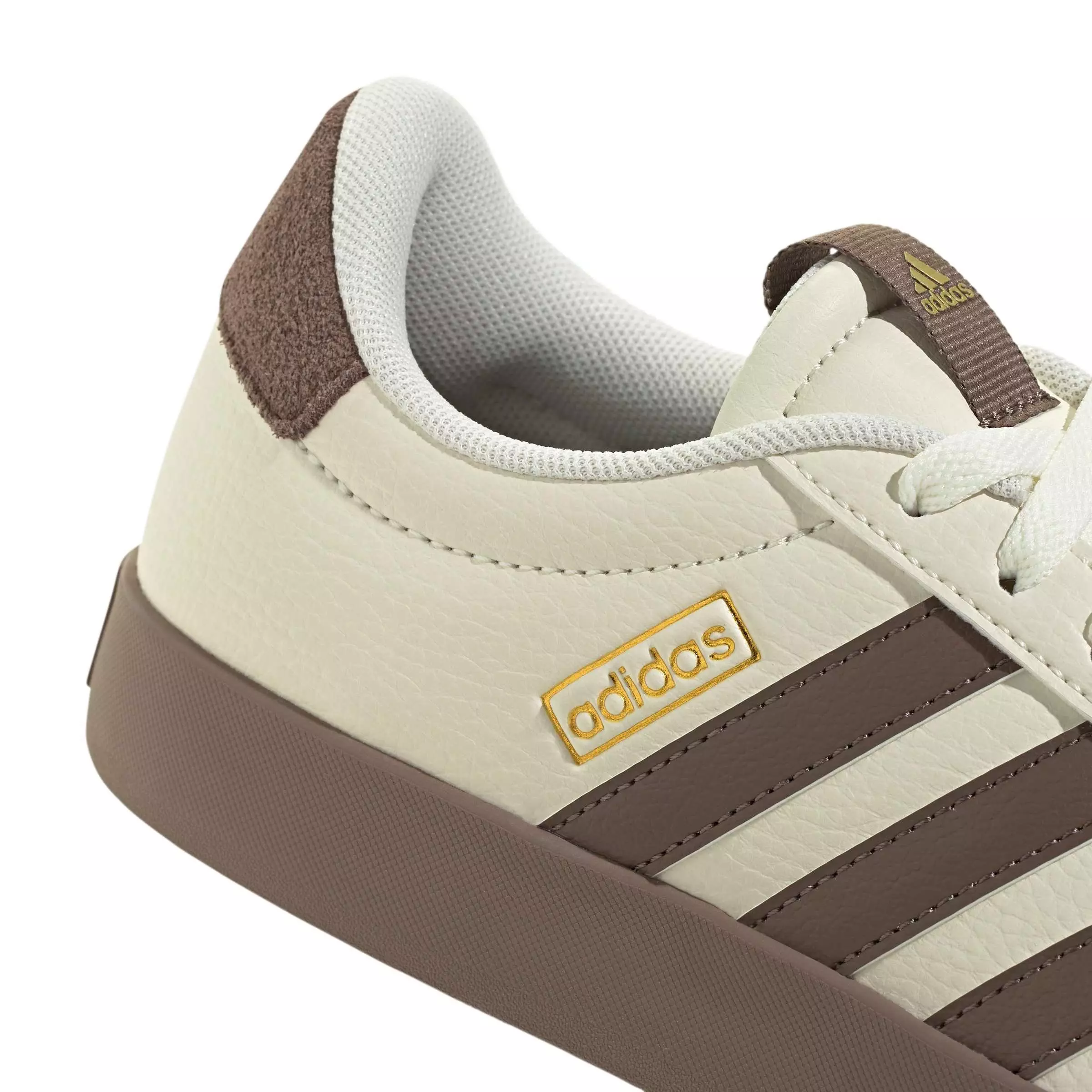 adidas VL Court 3.0 "Off White/Earth Strata/Gold Metallic" Women's Shoe - OFF WHITE/EARTH/GOLD