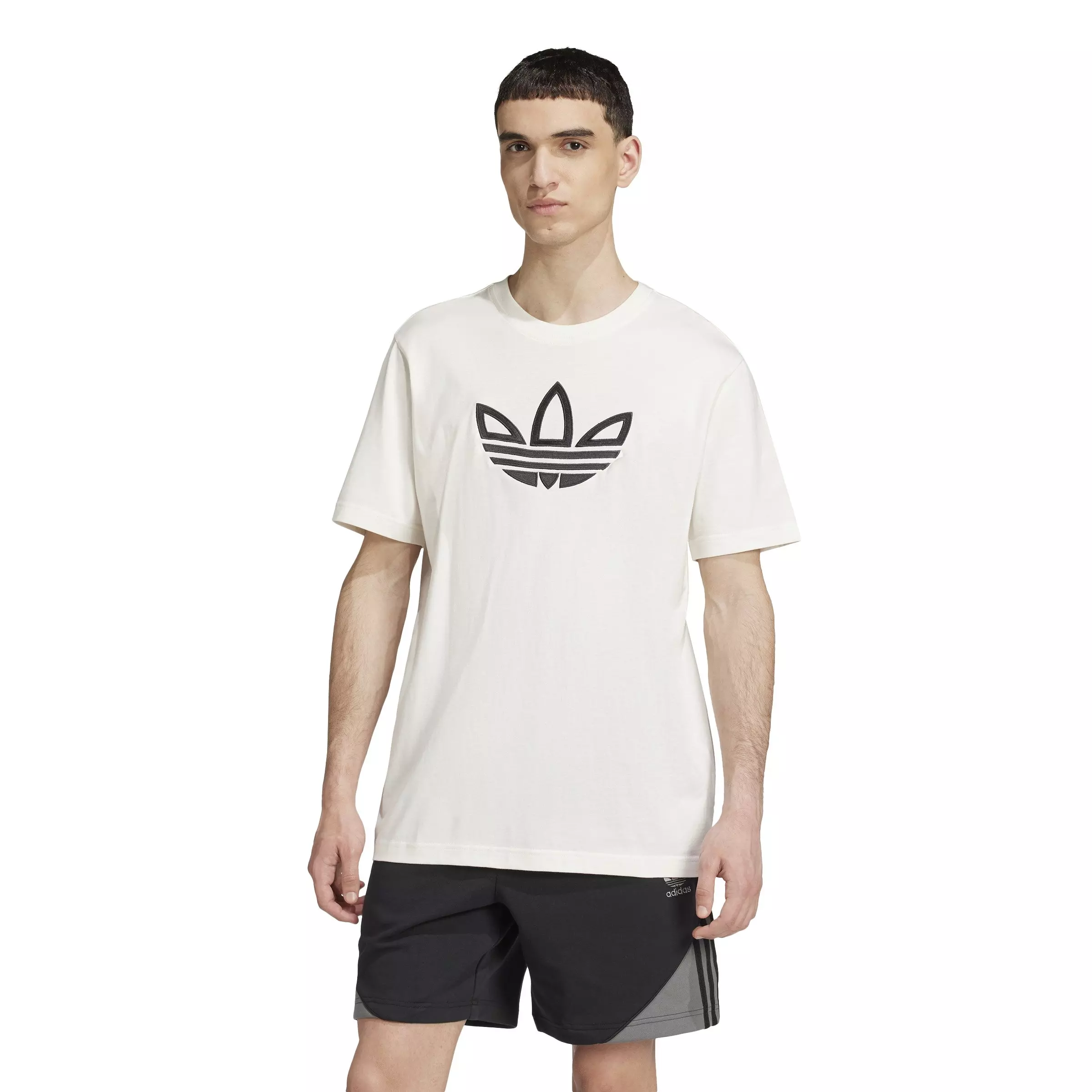 adidas Originals Men's Outlined Trefoil T-Shirt - White - WHITE