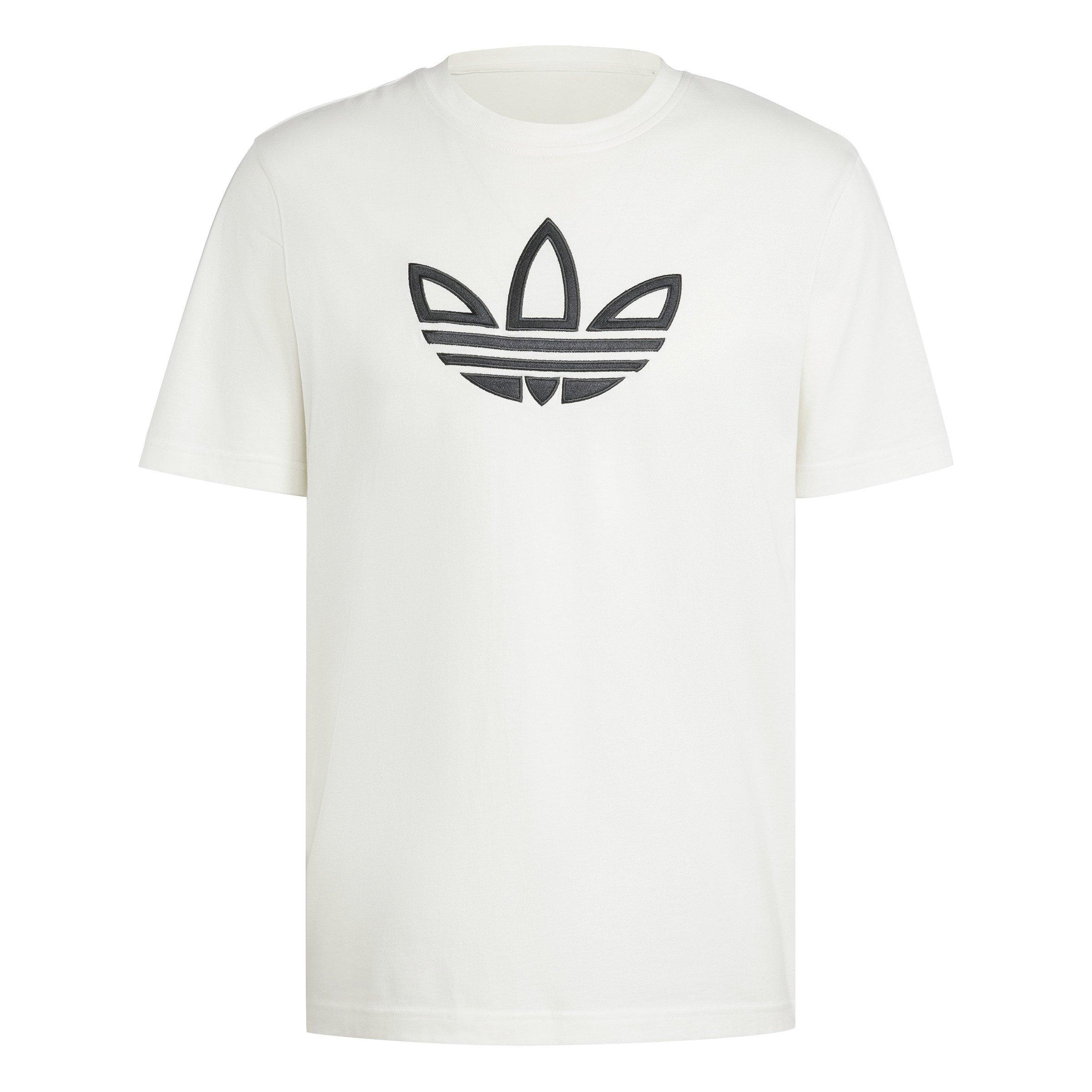 adidas Originals Men s Outlined Trefoil T Shirt White