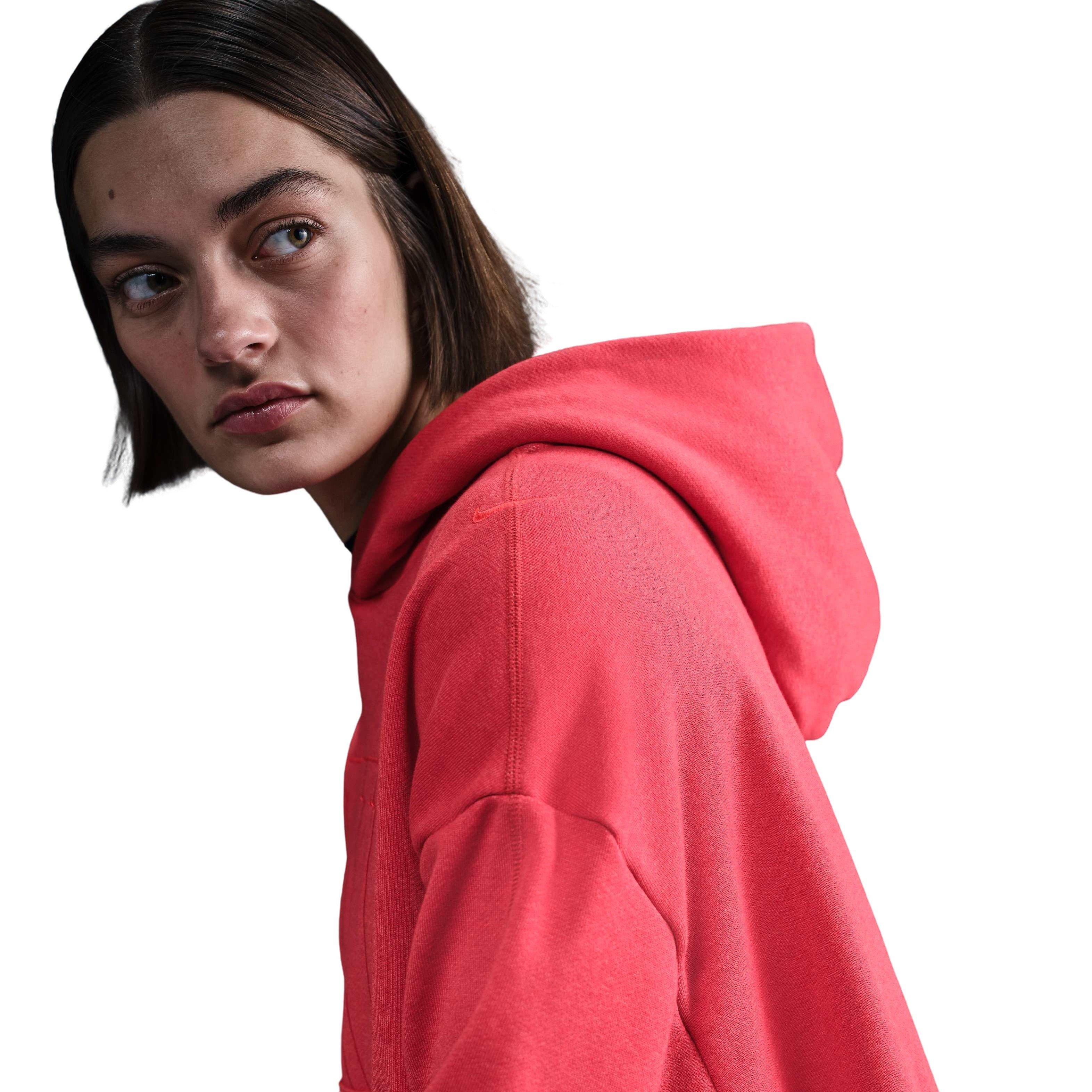 Nike Sportswear Over-Oversized French Terry Pullover Women's Red Hoodie