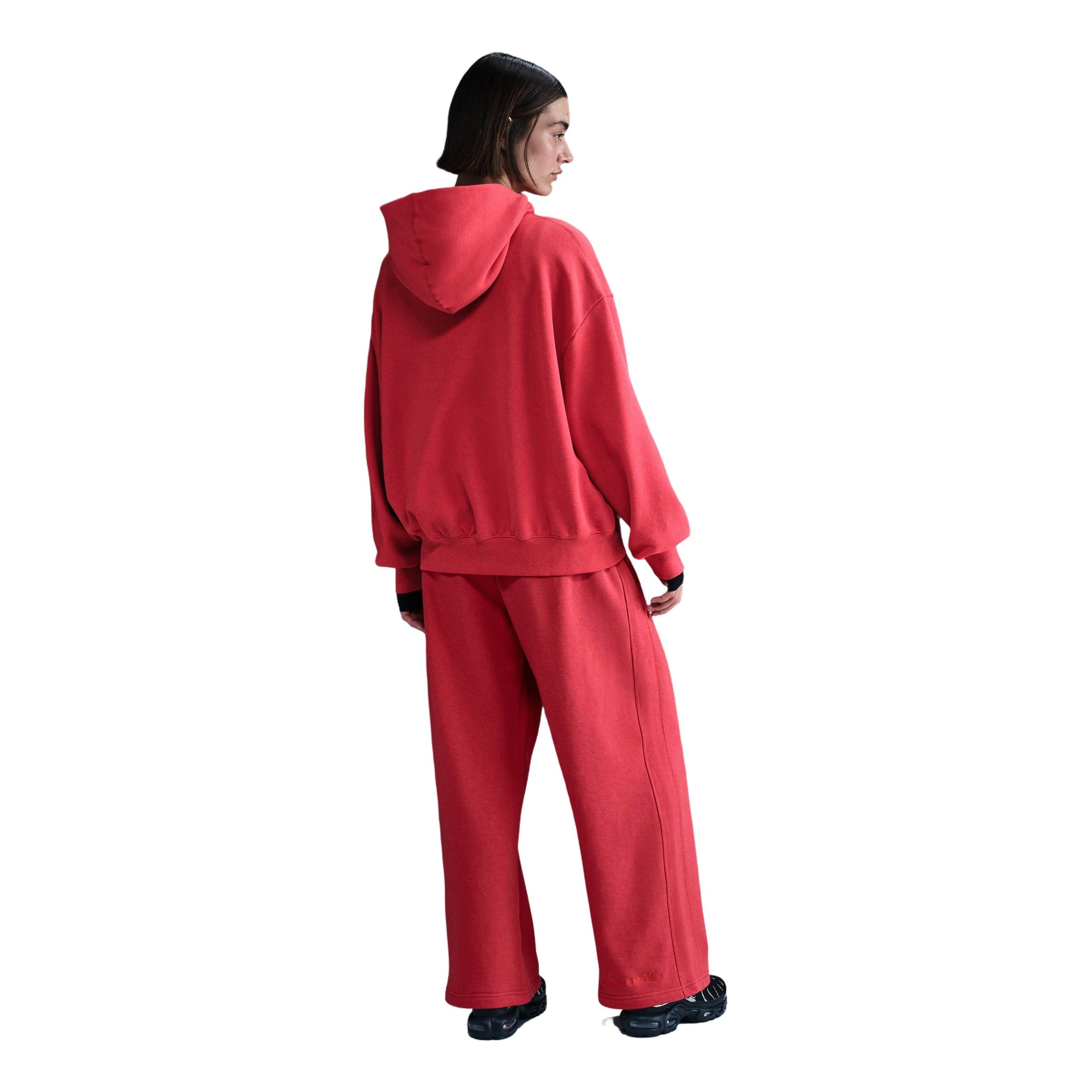 Nike Sportswear Over-Oversized French Terry Pullover Women's Red Hoodie