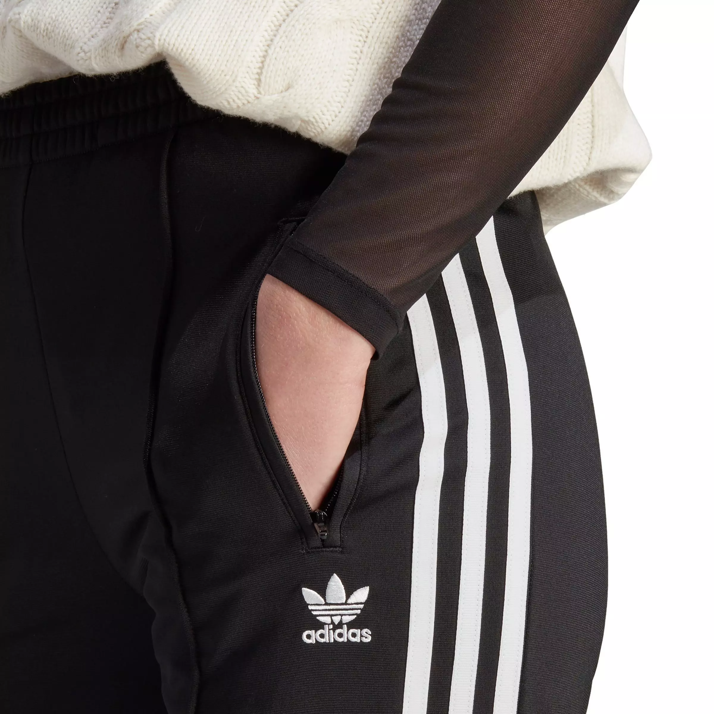 adidas Originals Women's Adicolor Classics Firebird Track Pants-Black - BLACK