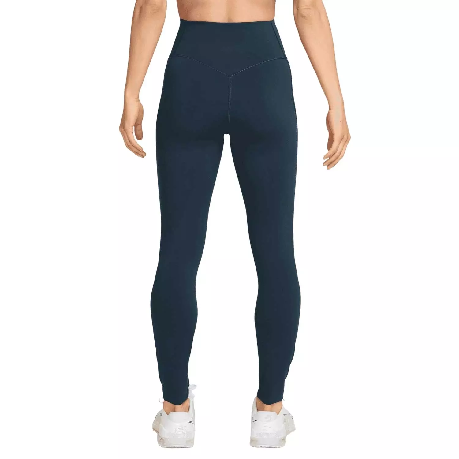 Nike Women's Universa Med-Support High-Waisted Full-Length Leggings w/ Pockets - Blue - BLUE