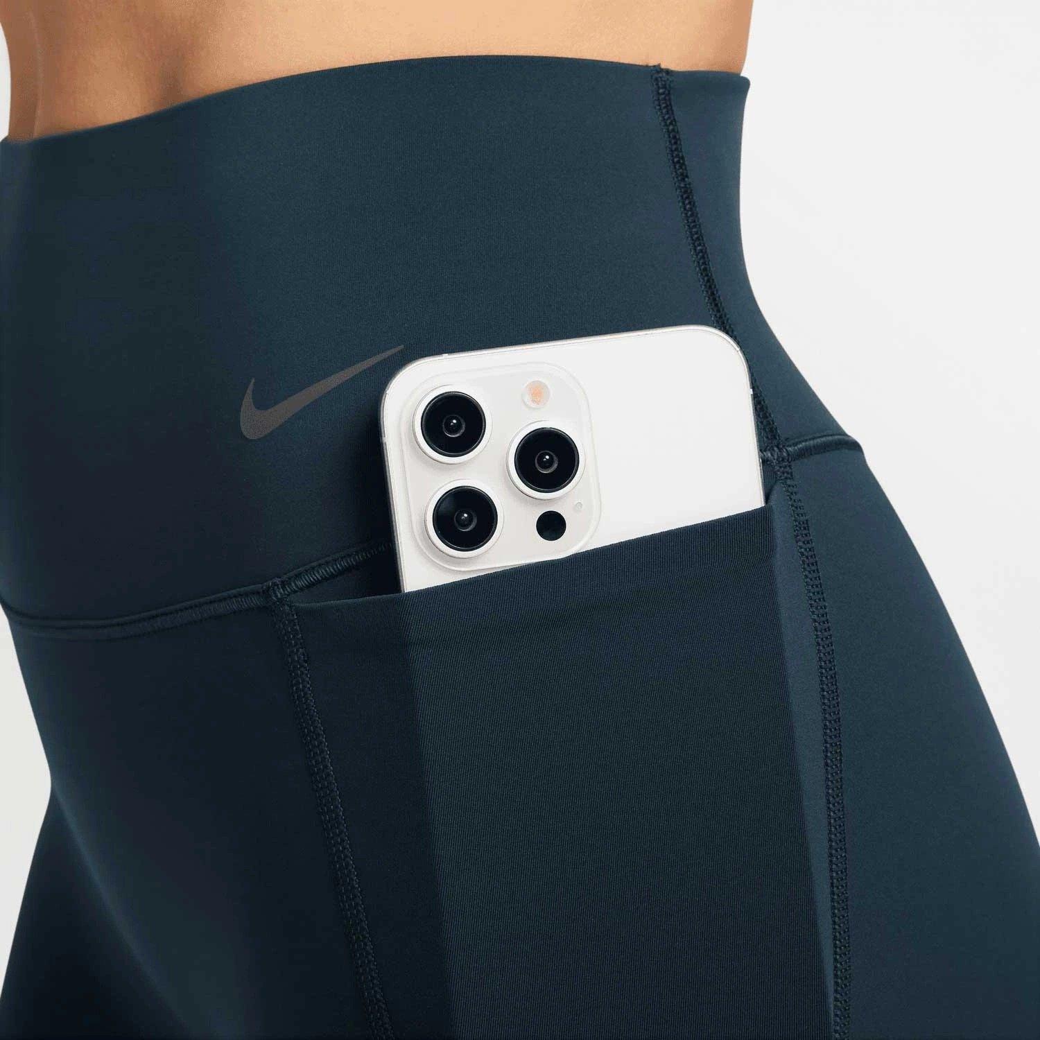 Nike Women's Universa Med-Support High-Waisted Full-Length Leggings w/ Pockets - Blue - BLUE Thumbnail View 3