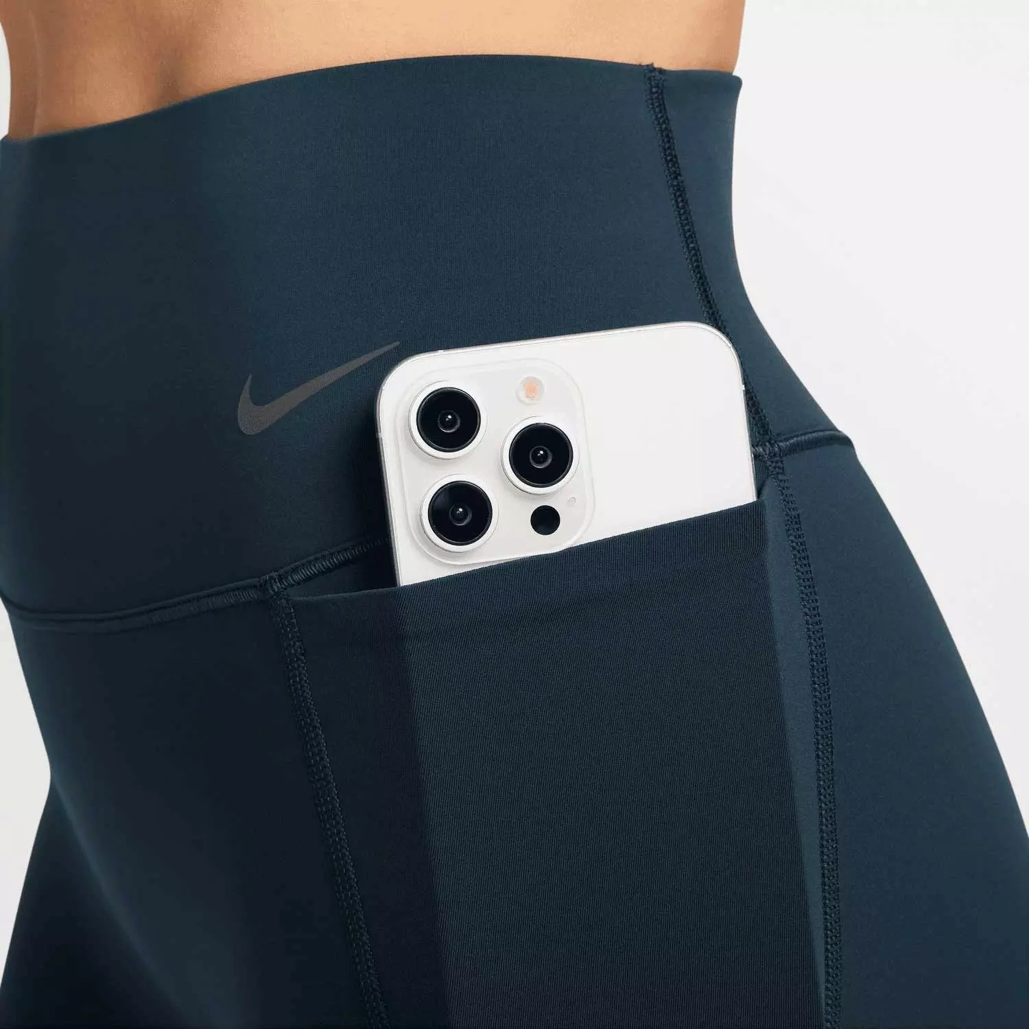 Nike Women's Universa Med-Support High-Waisted Full-Length Leggings w/ Pockets - Blue - BLUE