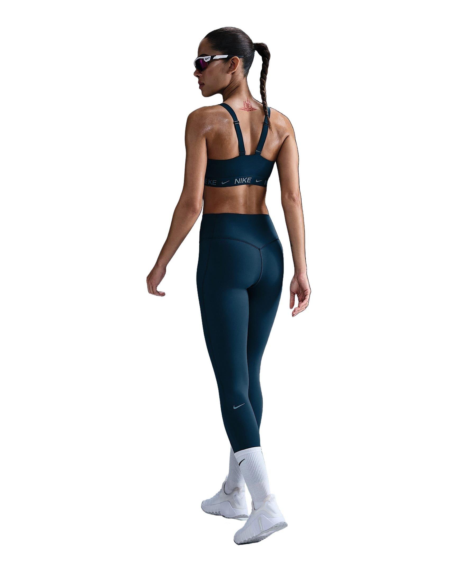 Nike Women's Universa Med-Support High-Waisted 7/8 Leggings w/Pockets - Ocean Navy - NAVY Thumbnail View 5