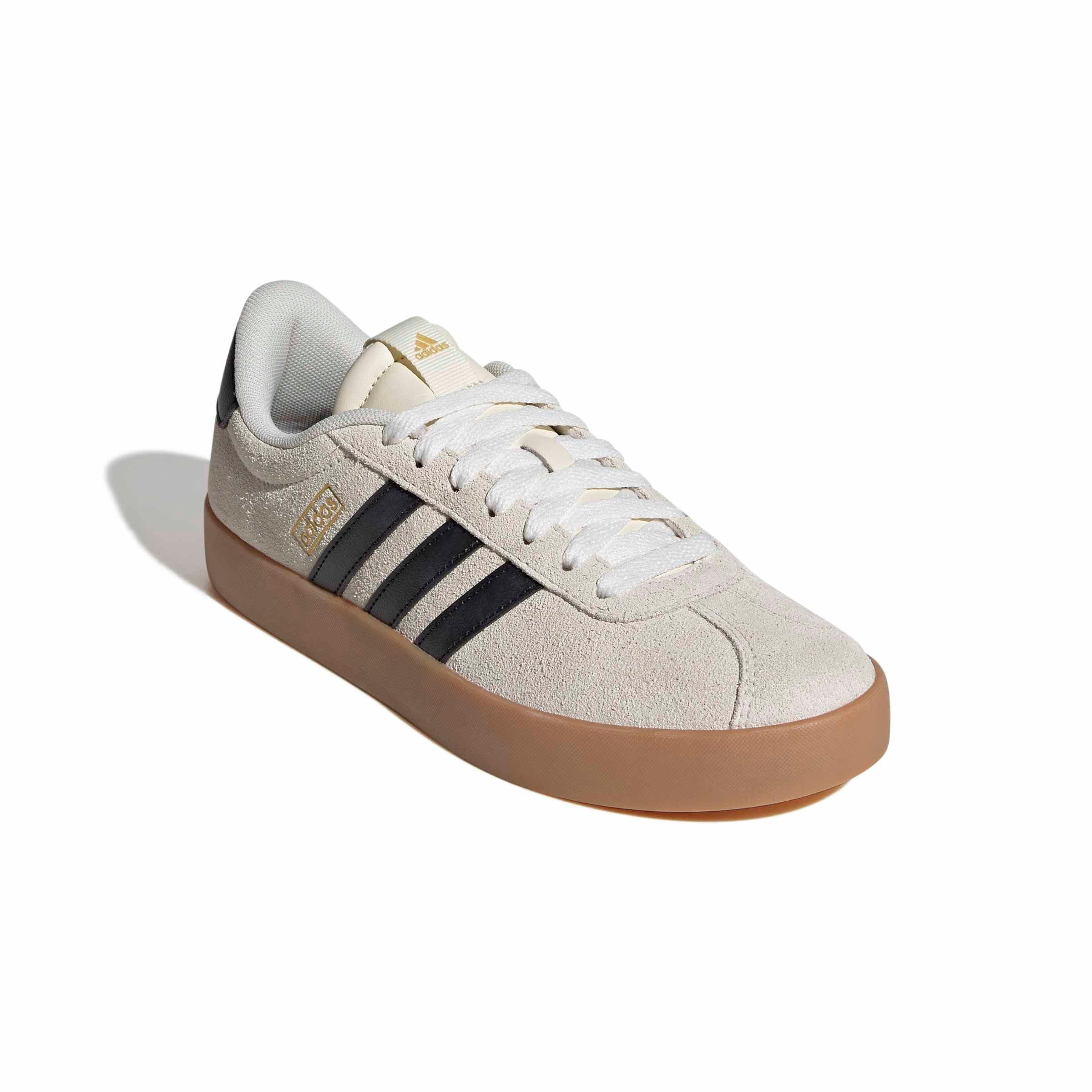 adidas VL Court 3.0 "Cream White/Core Black/Gold Metallic" Women's Shoe - CREAM/BLACK/GOLD