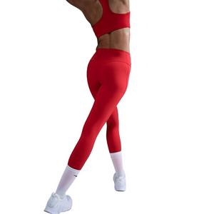 Nike Women's Universa Med-Support High-Waisted 7/8 Leggings w/Pockets -Red