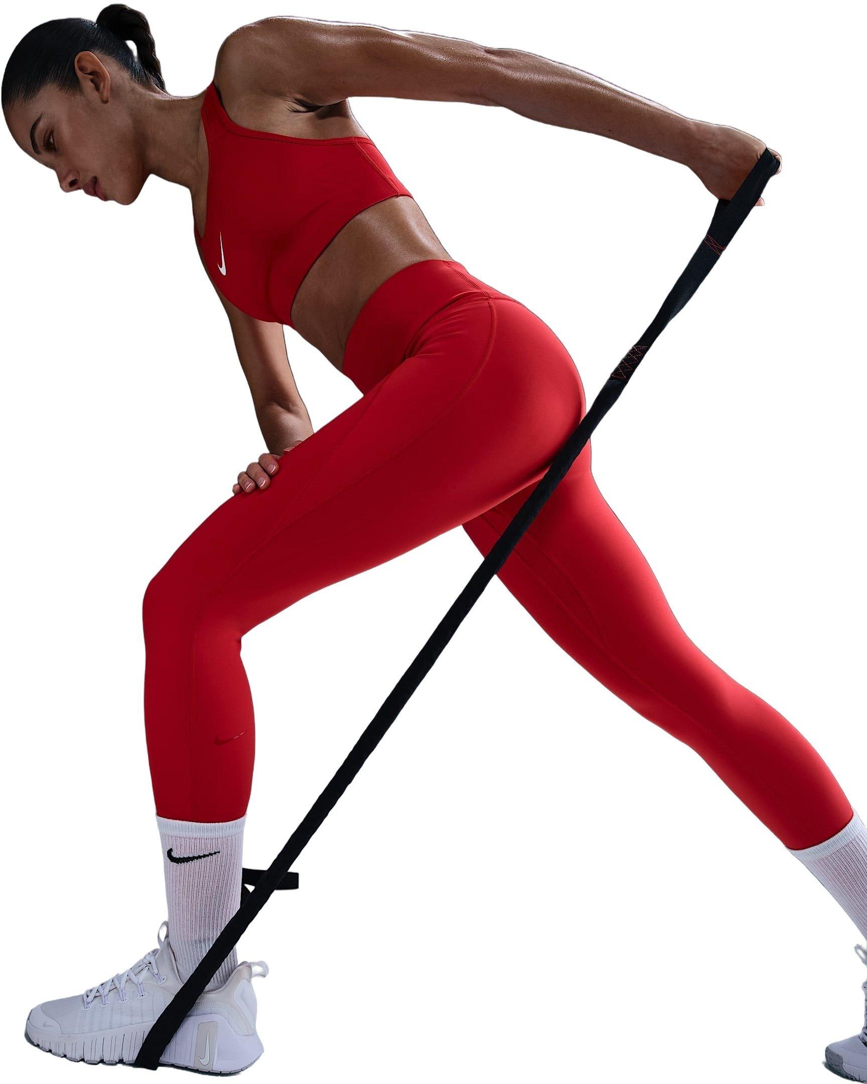 Nike Universa ​Med-Support High-Waisted 7/8 Women's Red Leggings w/Pockets