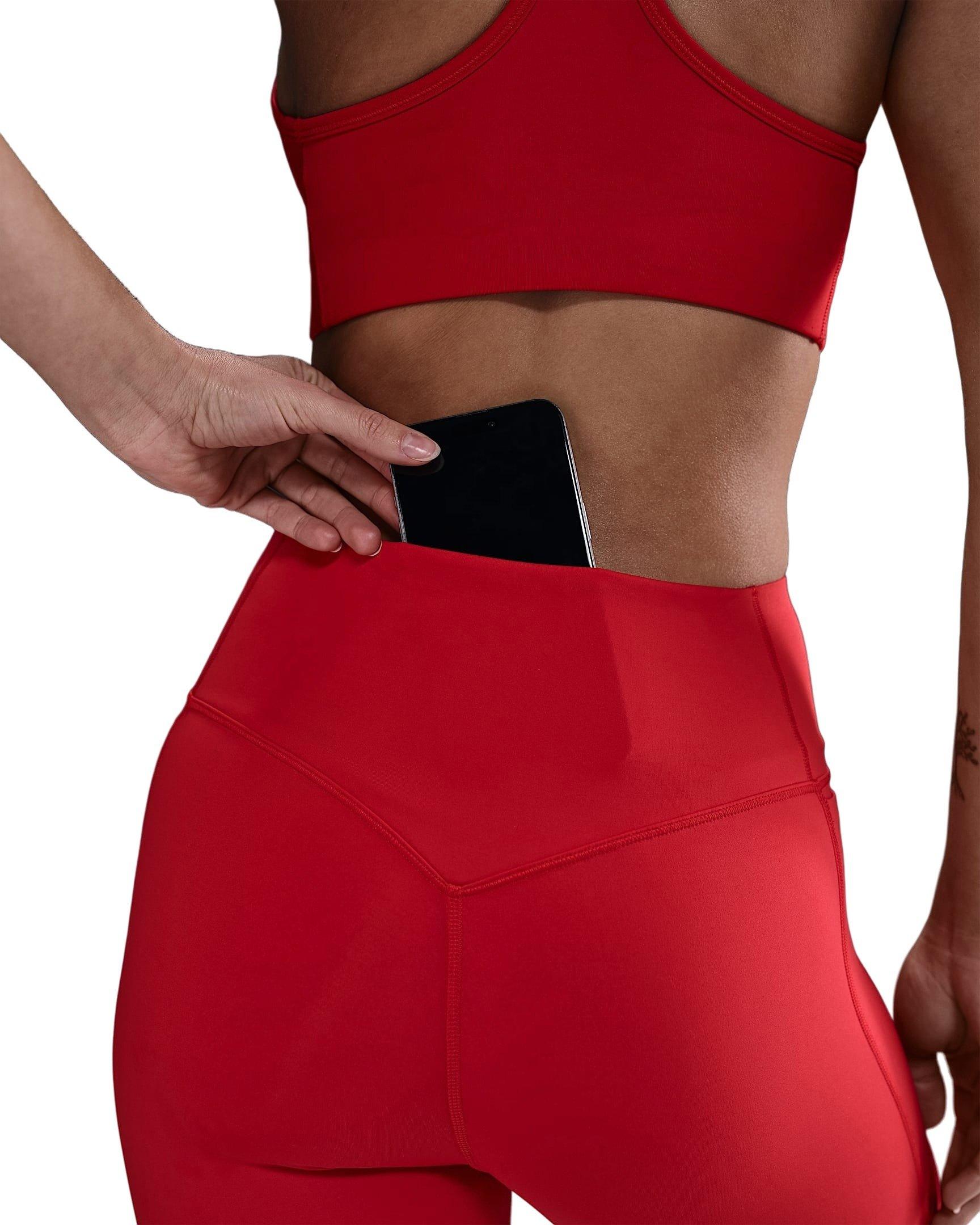 Nike Universa ​Med-Support High-Waisted 7/8 Women's Red Leggings w/Pockets