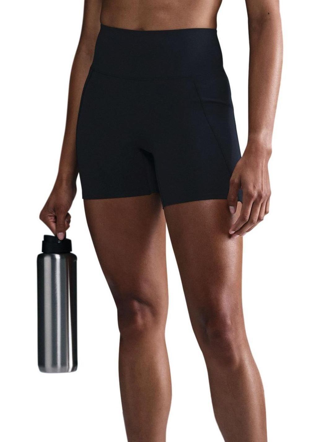 Nike Women's Dri-FIT Univ​ersa High Rise 5" Biker Shorts - Black - BLACK Thumbnail View 1