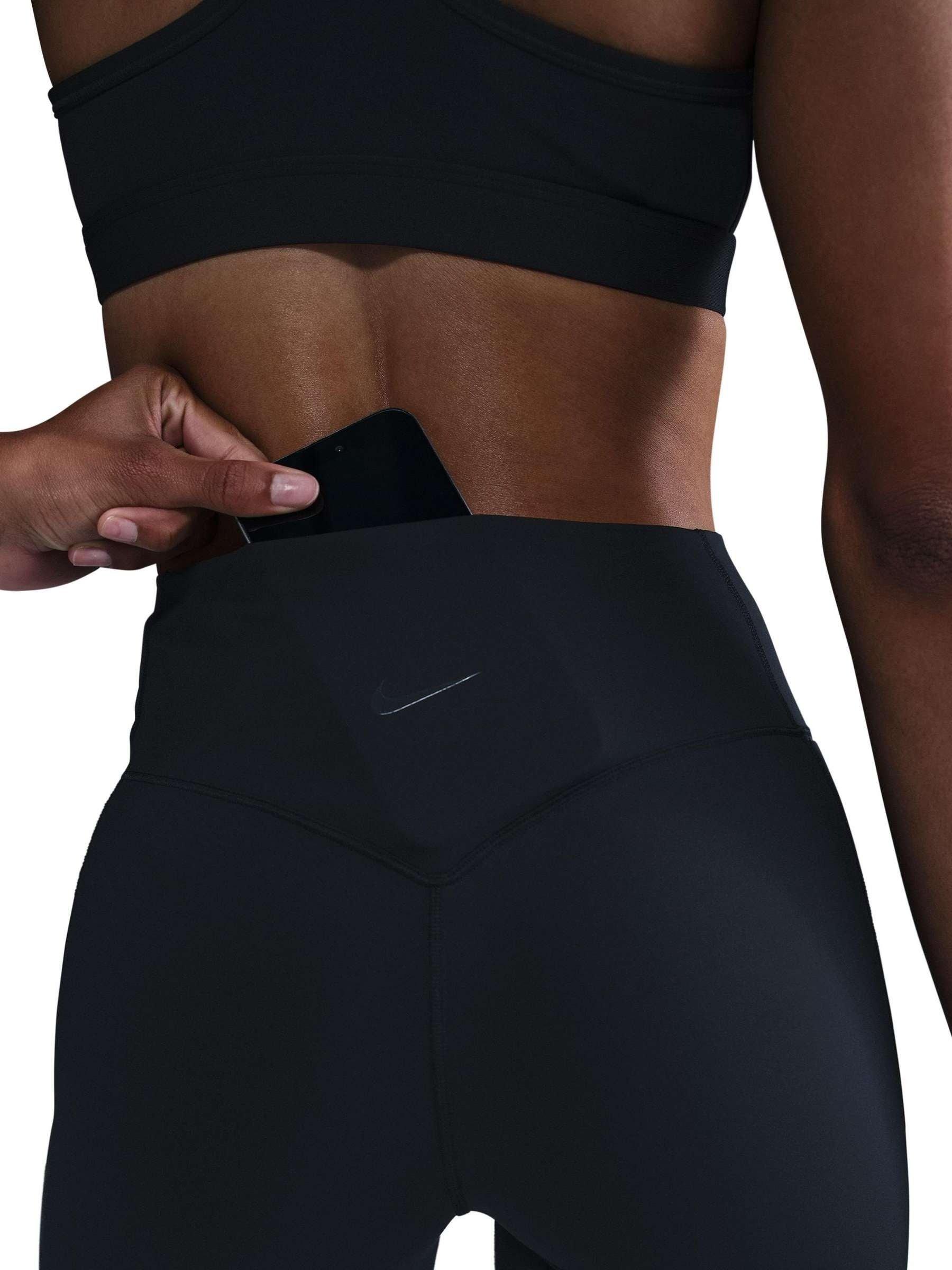 Nike Women's Dri-FIT Univ​ersa High Rise 5" Biker Shorts -Black - BLACK Thumbnail View 4