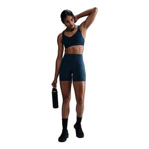 Nike Women's Universa Med-Support High-Waisted 5" Biker Shorts w/Pocket -Navy