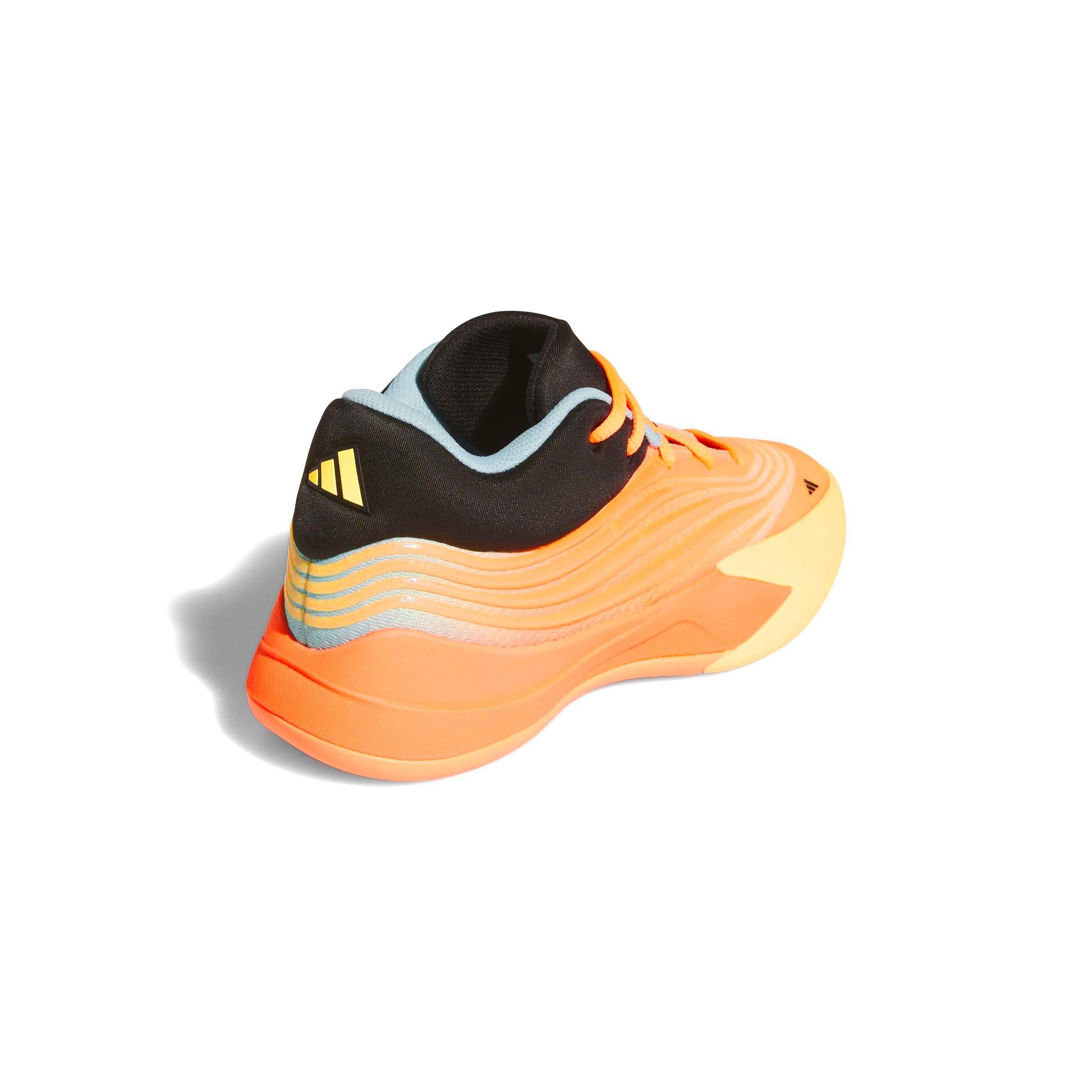 adidas Dame X "Lucid Orange/Ice Tangerine/Icey Blue" Grade School Boys' Basketball Shoe - ORANGE/TANGERINE/BLUE Thumbnail View 4