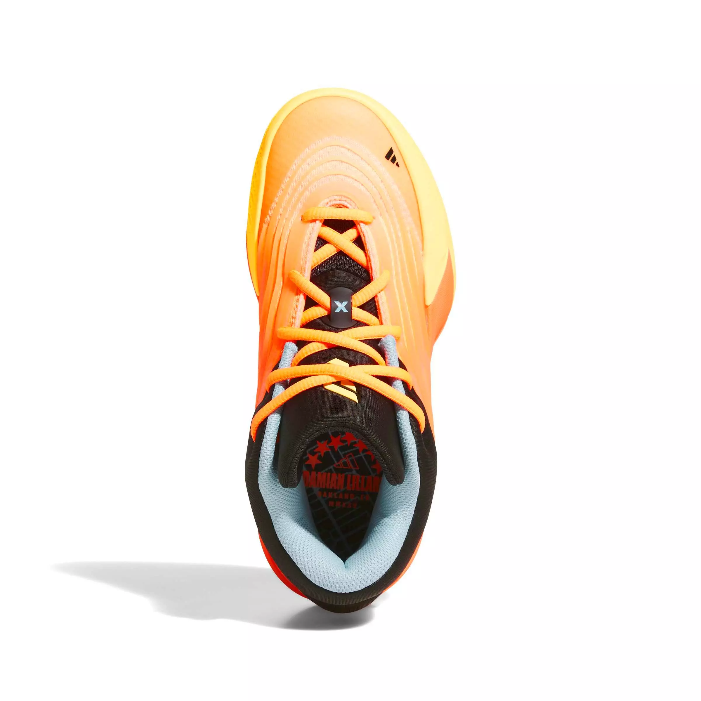 adidas Dame X "Lucid Orange/Ice Tangerine/Icey Blue" Grade School Boys' Basketball Shoe - ORANGE/TANGERINE/BLUE