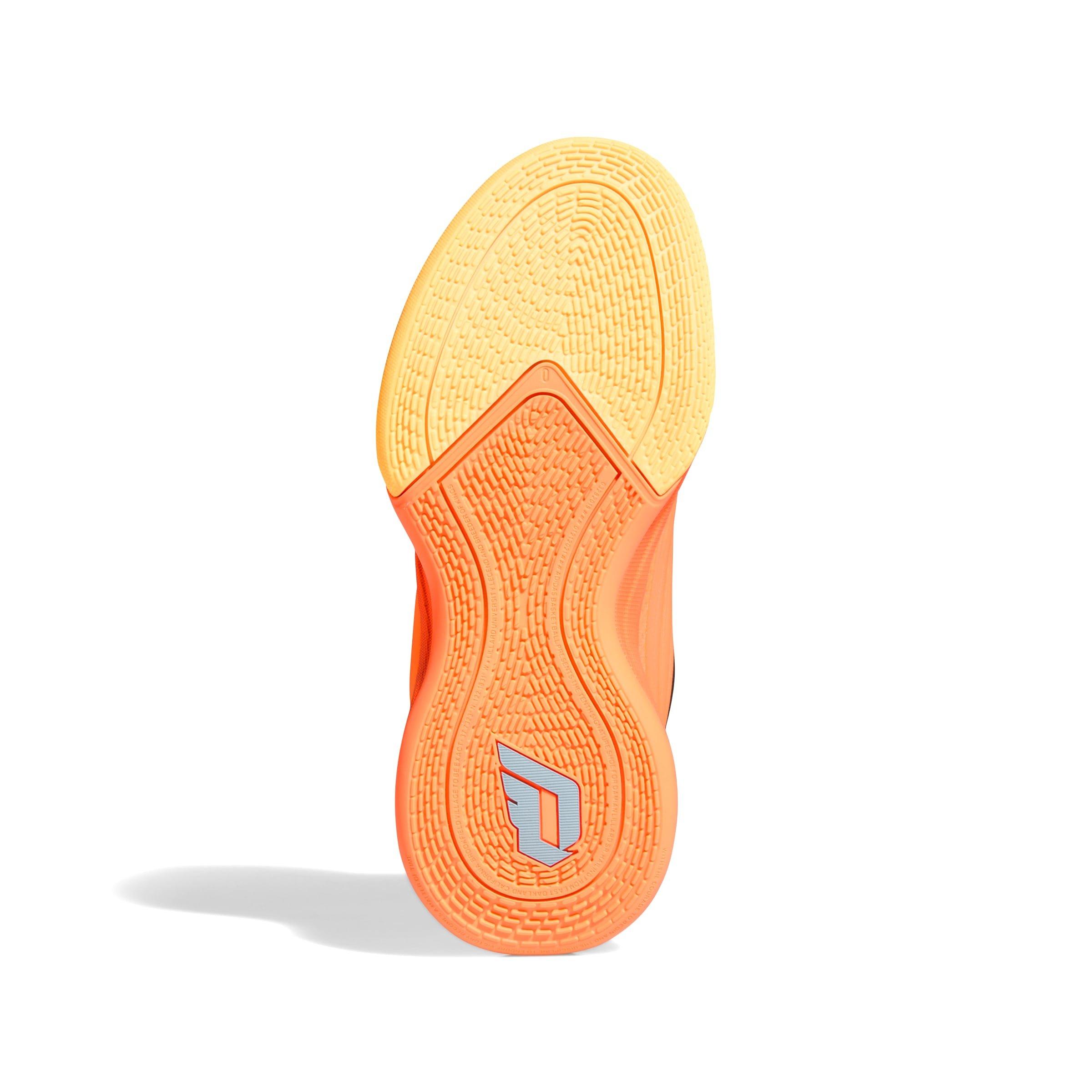 adidas Dame X "Lucid Orange/Ice Tangerine/Icey Blue" Grade School Boys' Basketball Shoe - ORANGE/TANGERINE/BLUE Thumbnail View 8