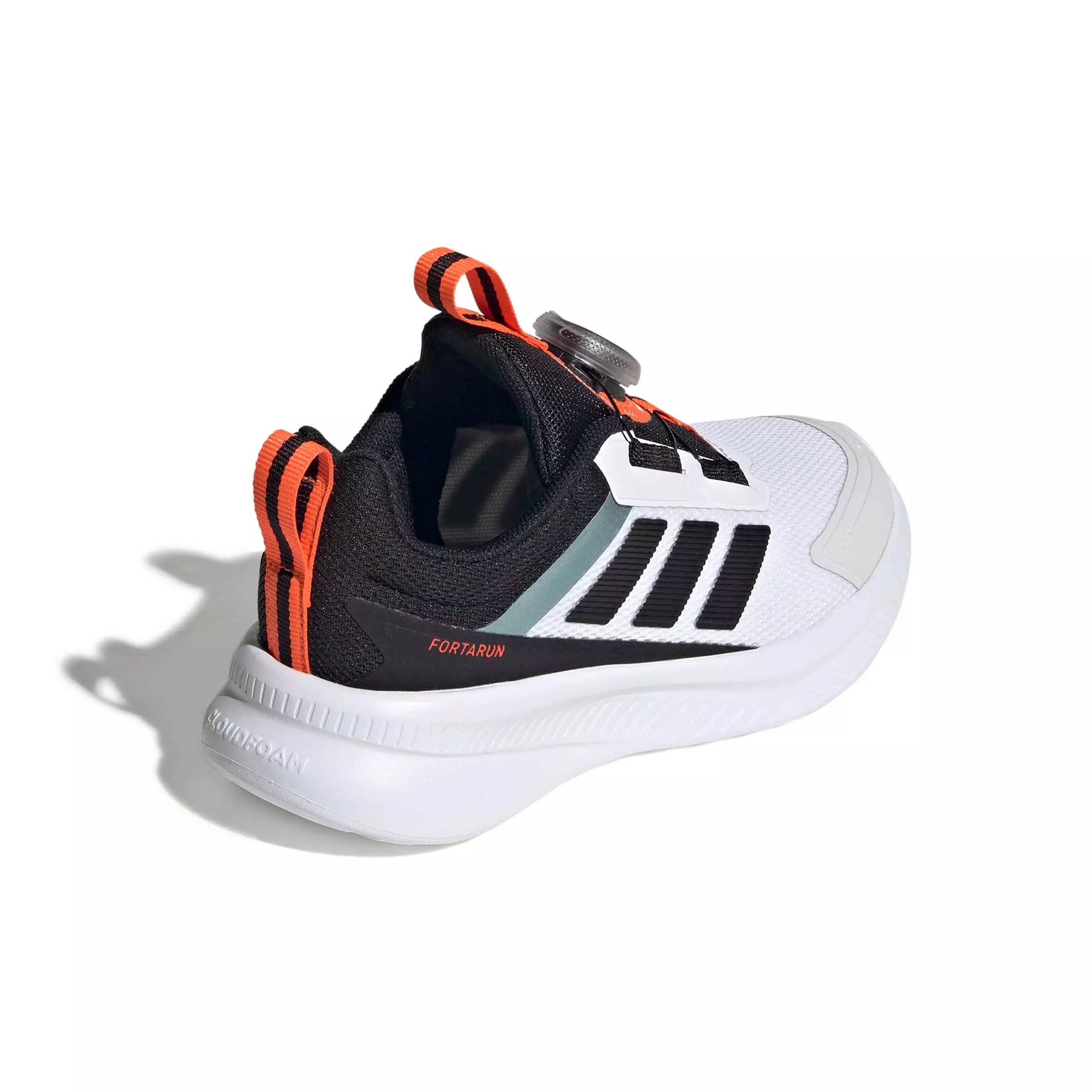 adidas Fortarun 4.0 "Ftwr White/Core Black/Impact Orange" Preschool Boys' Running Shoe - WHITE/BLACK/ORANGE