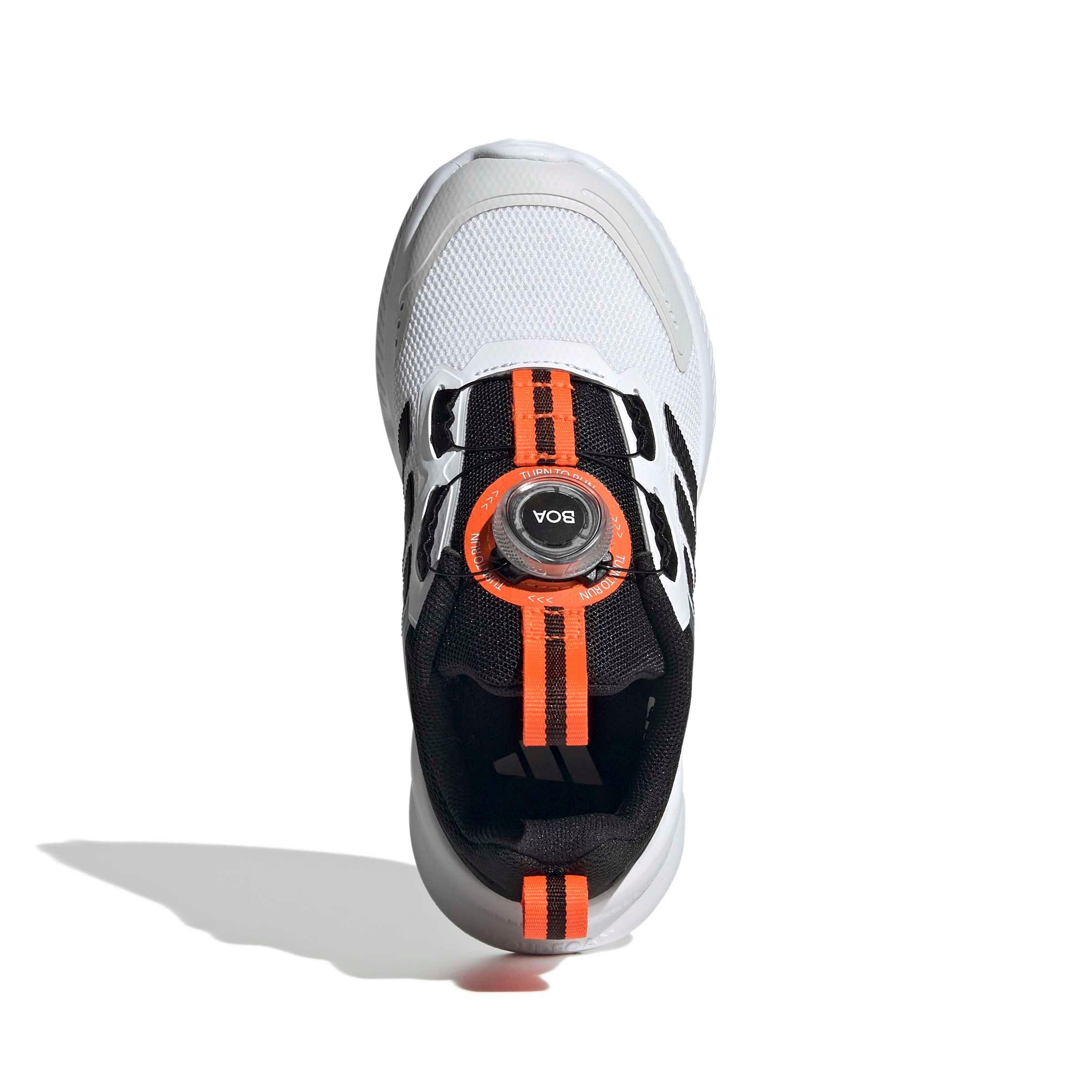adidas Fortarun 4.0 Preschool Boys' "Ftwr White/Core Black/Impact Orange" Running Shoe