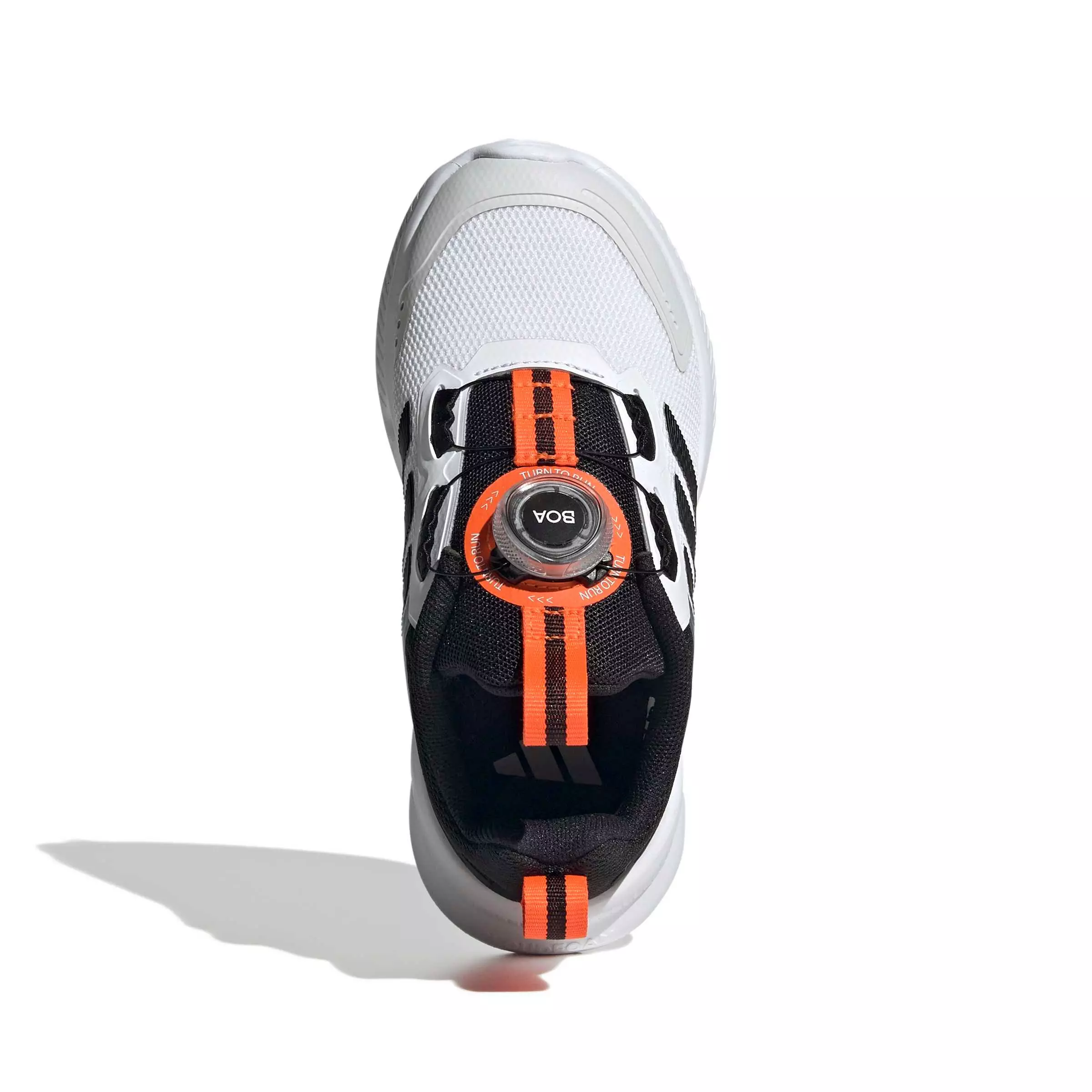adidas Fortarun 4.0 "Ftwr White/Core Black/Impact Orange" Preschool Boys' Running Shoe - WHITE/BLACK/ORANGE