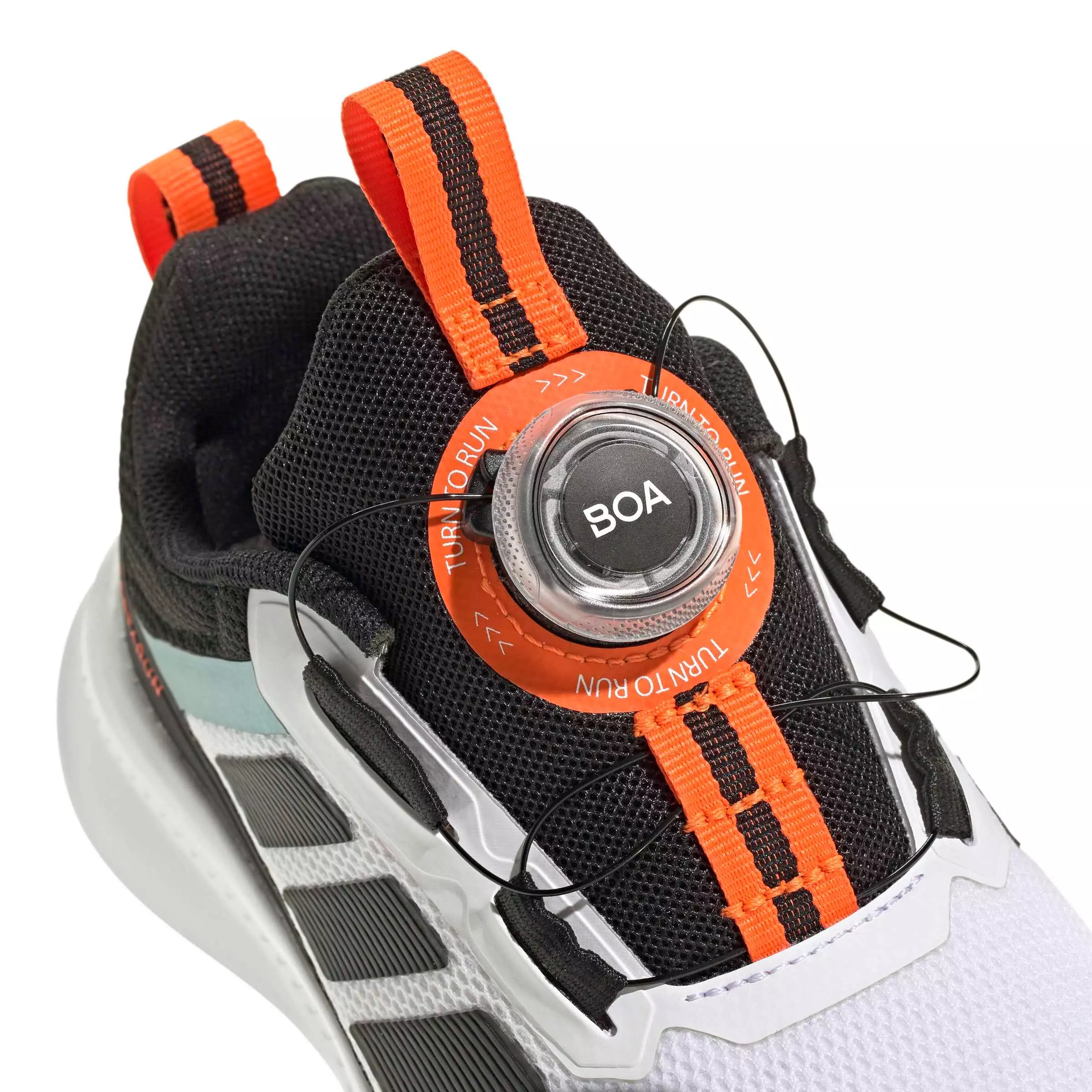 adidas Fortarun 4.0 "Ftwr White/Core Black/Impact Orange" Preschool Boys' Running Shoe - WHITE/BLACK/ORANGE