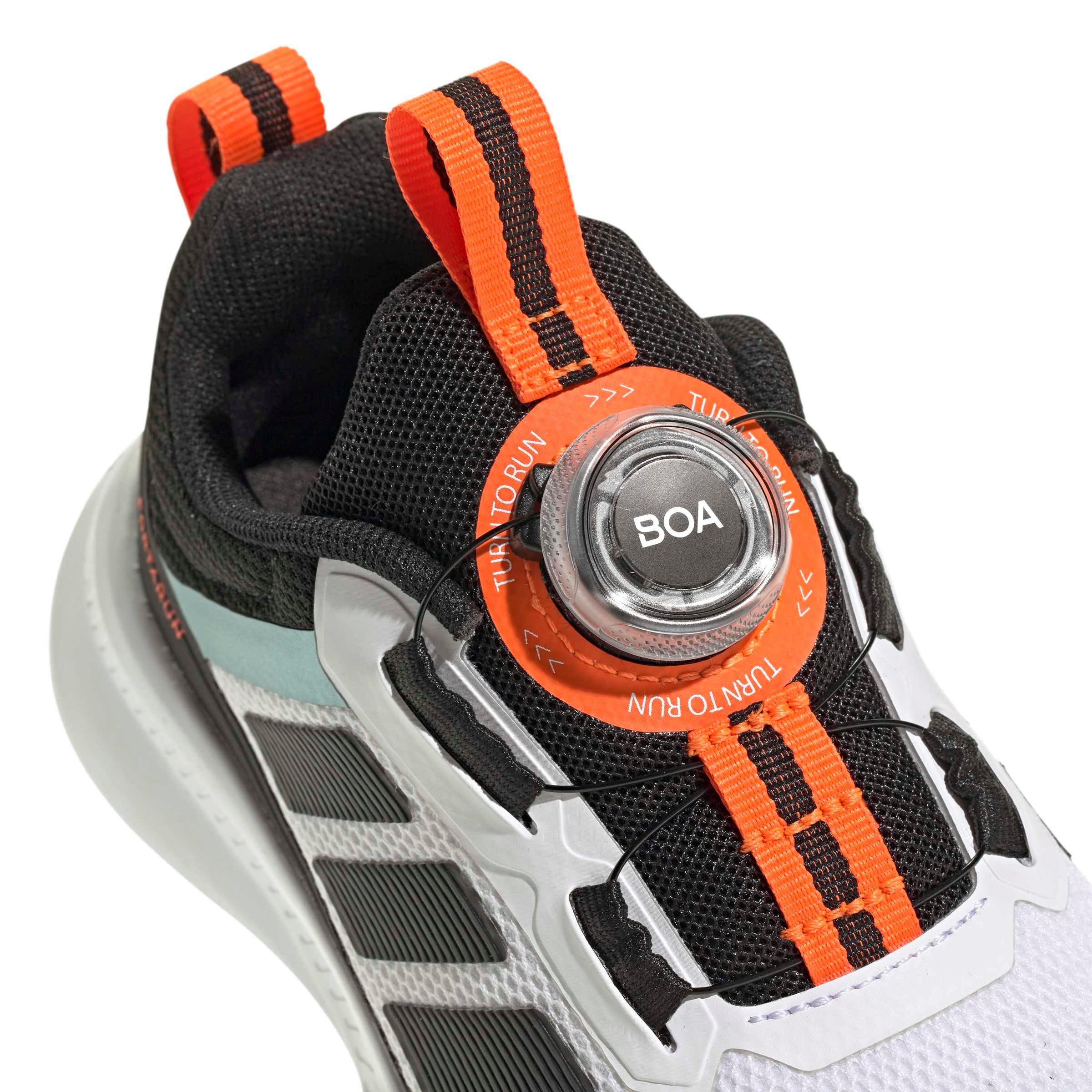 adidas Fortarun 4.0 Preschool Boys' "Ftwr White/Core Black/Impact Orange" Running Shoe