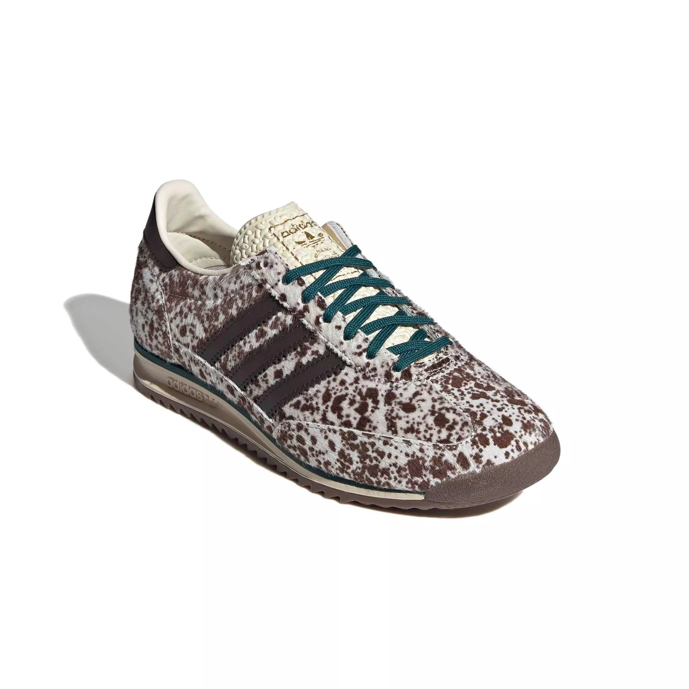 adidas Originals SL 72 OG "Off White/Dark Brown/Rich Green" Women's Shoe - OFF WHITE/DK BROWN/GREEN