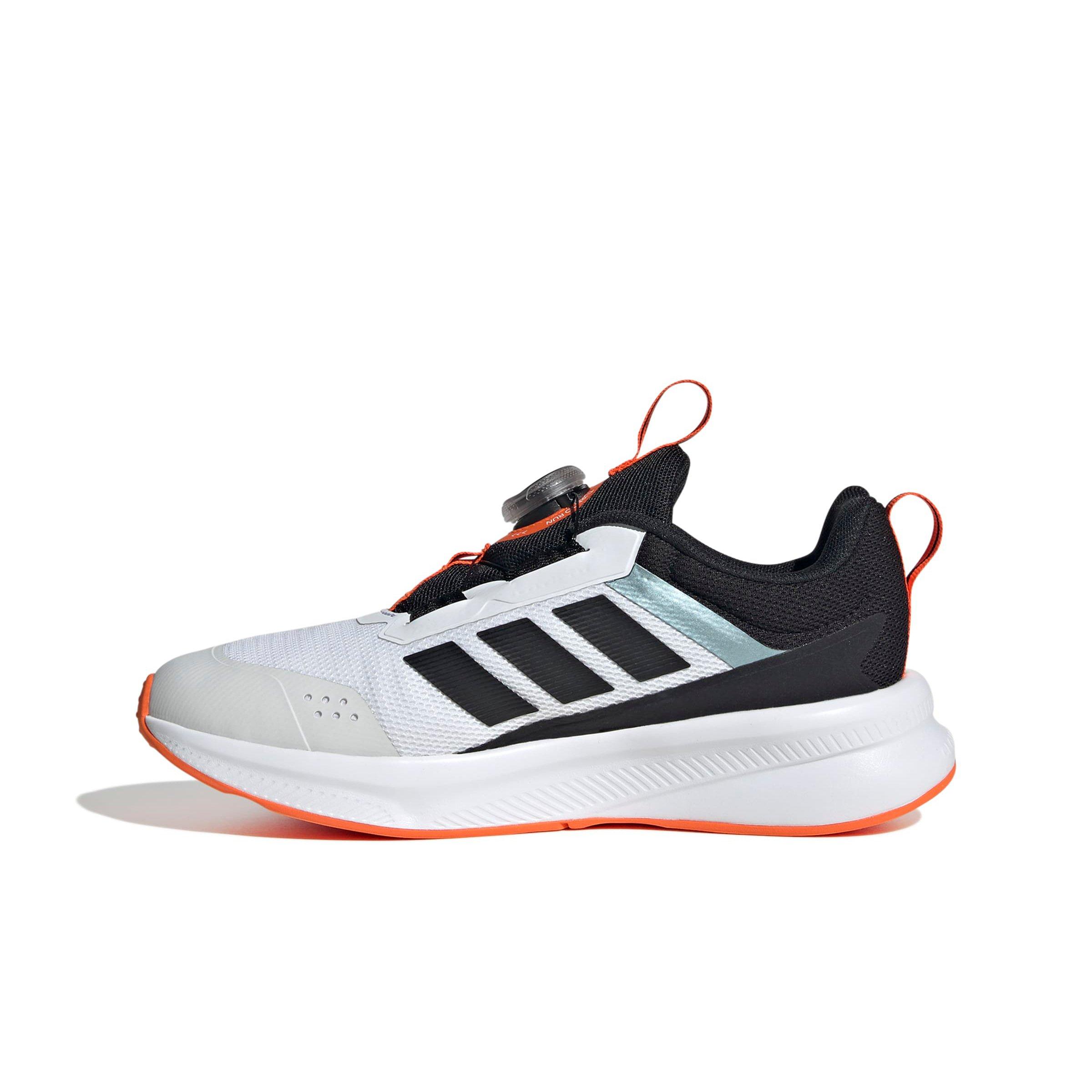 adidas Fortarun 4.0 Grade School Boys' "Ftwr White/Core Black/Impact Orange" Running Shoe
