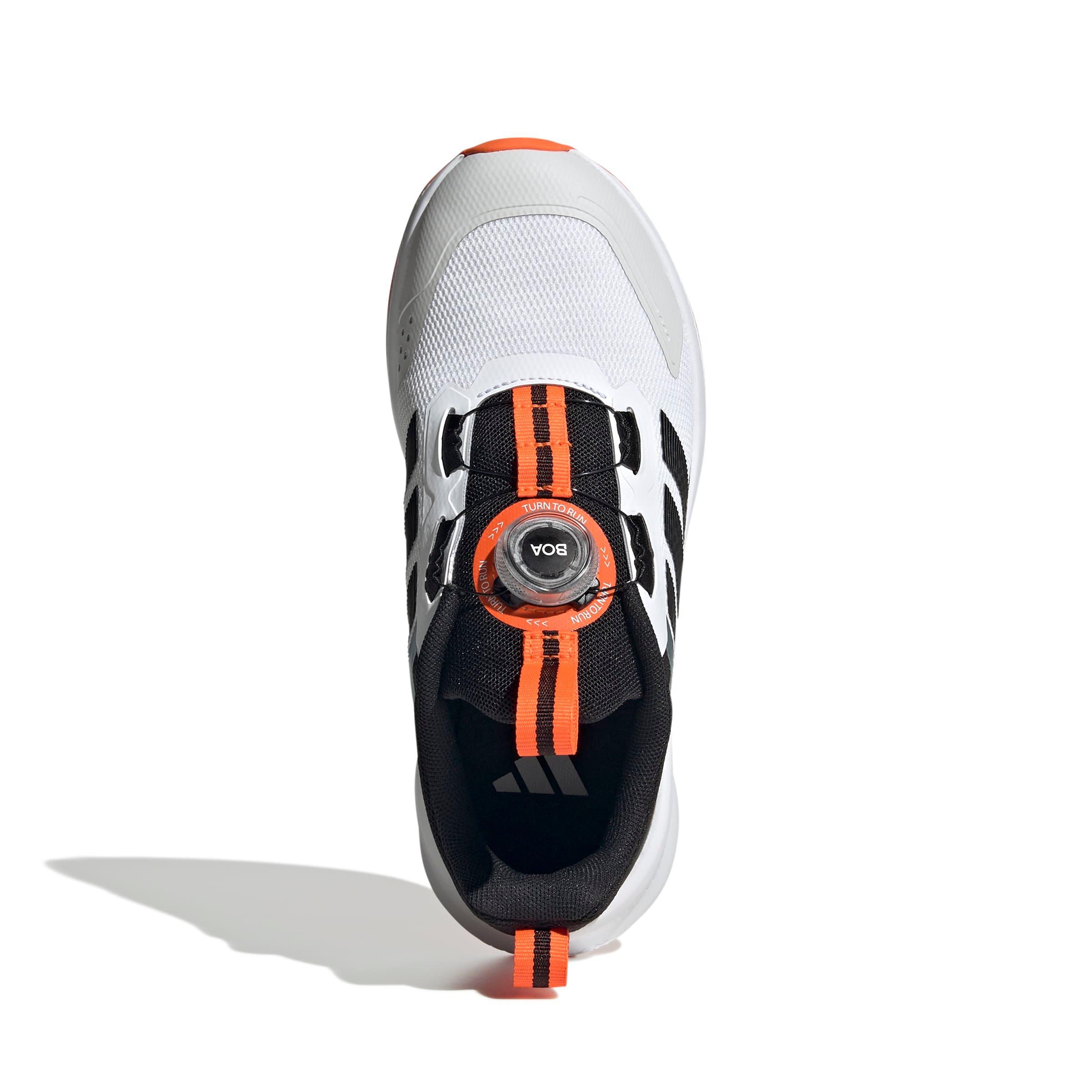 adidas Fortarun 4.0 Grade School Boys' "Ftwr White/Core Black/Impact Orange" Running Shoe